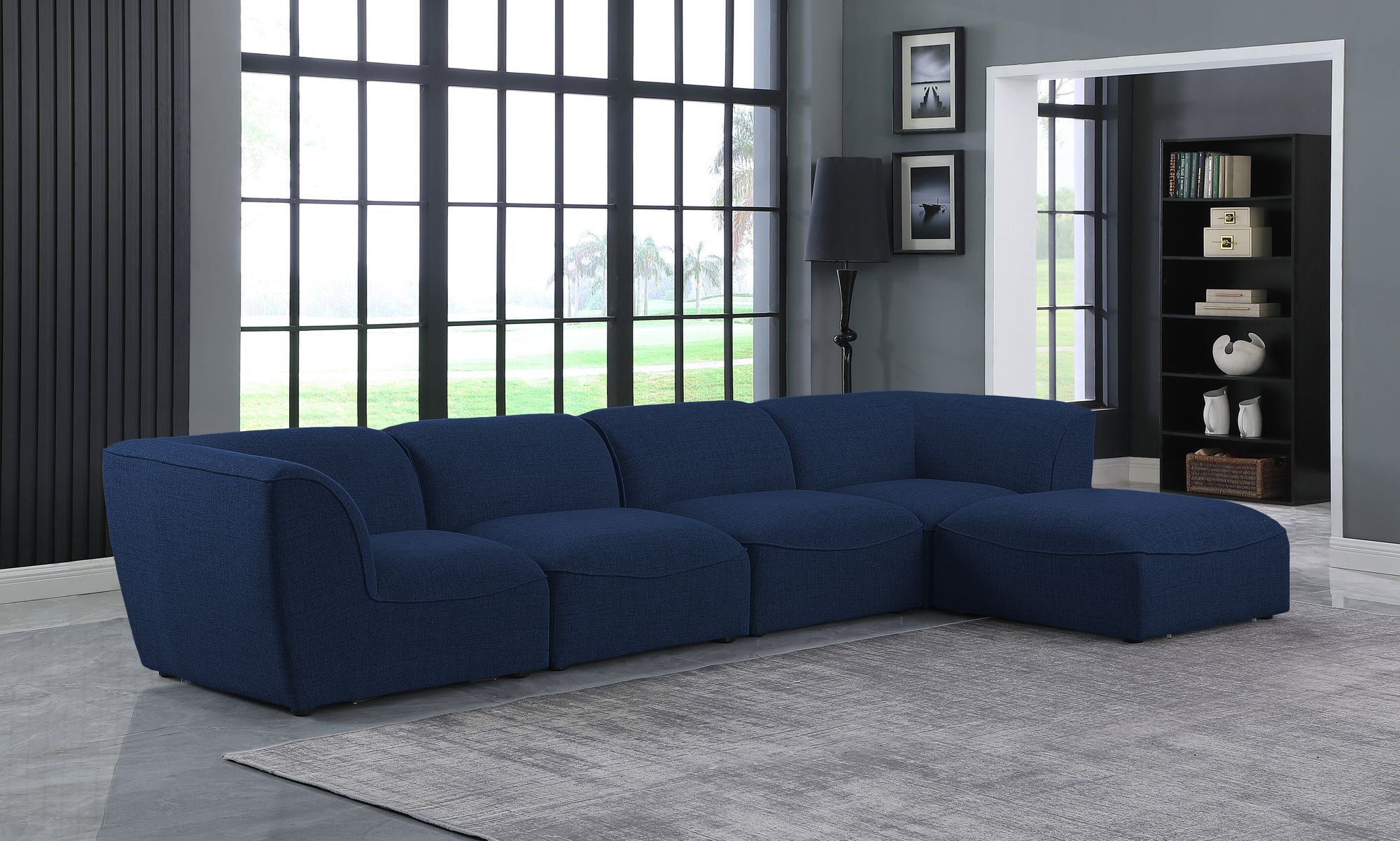 Miramar 142" 5-Piece Linen Modular Sectional