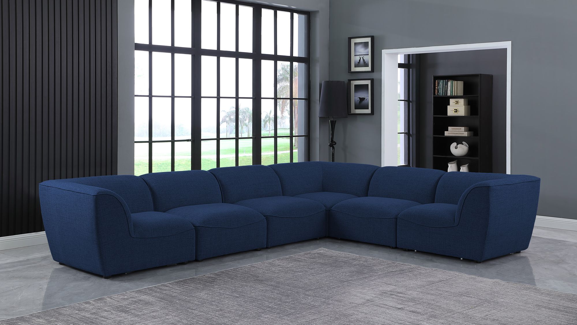Miramar 142" 6-Piece Linen Modular Sectional