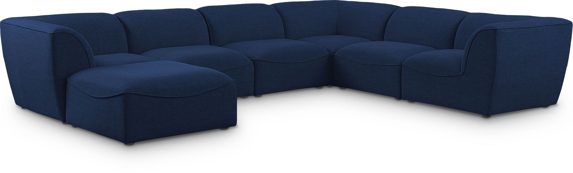 Miramar 142" 7-Piece Linen Fabric Modular Sectional Sofa