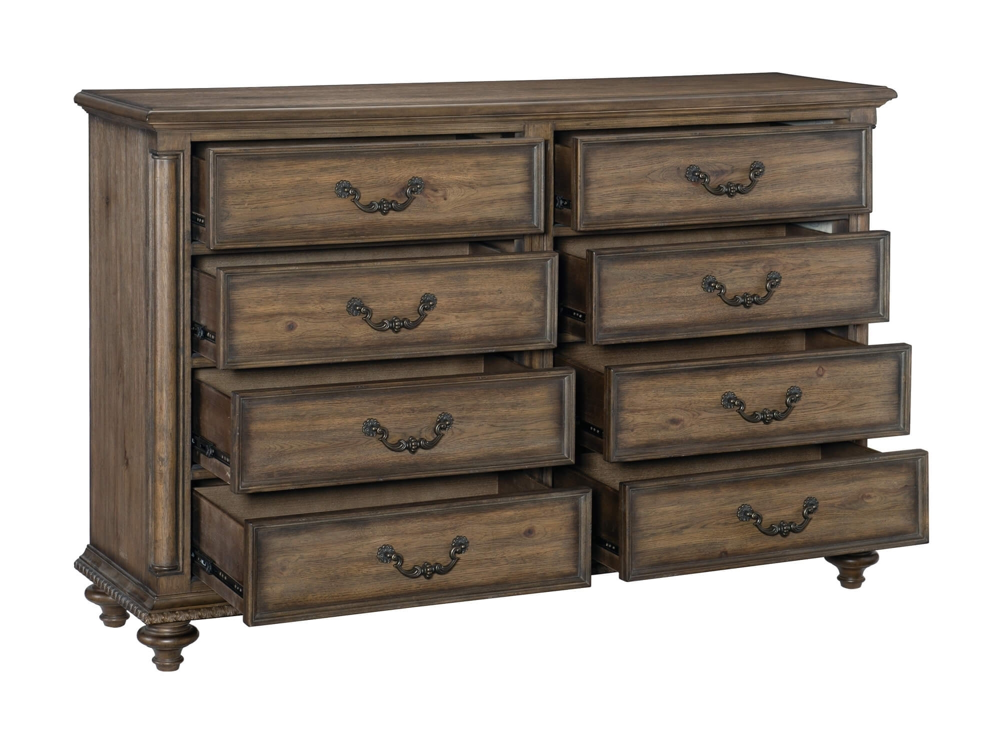 Rachelle Fabric/Wood Bed/Wood Veneer Tufted Bedroom Set