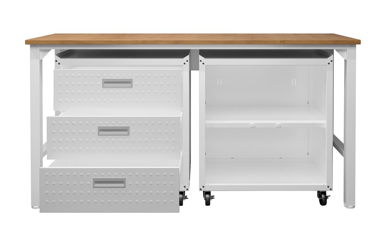 Fortress 3-Piece Textured Metal Garage Storage Set, Composition 3
