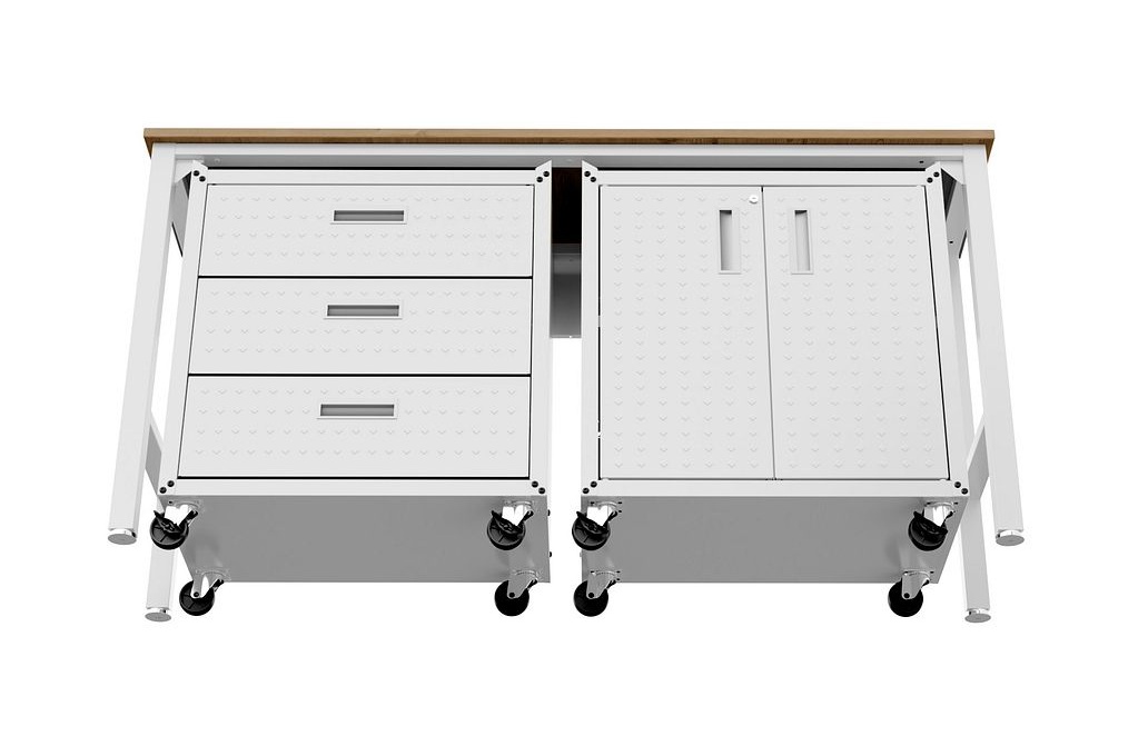 Fortress 3-Piece Textured Metal Garage Storage Set, Composition 3