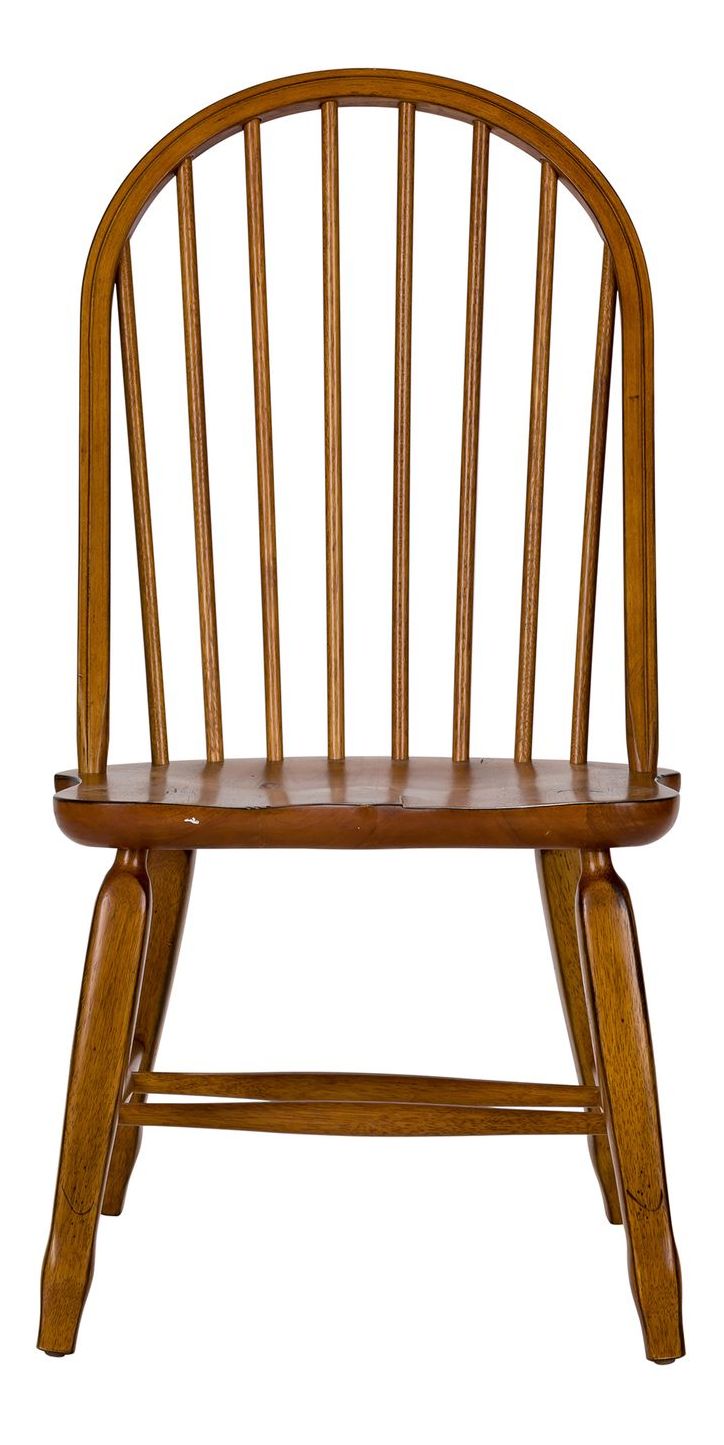Treasures Bow Back Wood Side Chair - Rustic Oak Set of 2