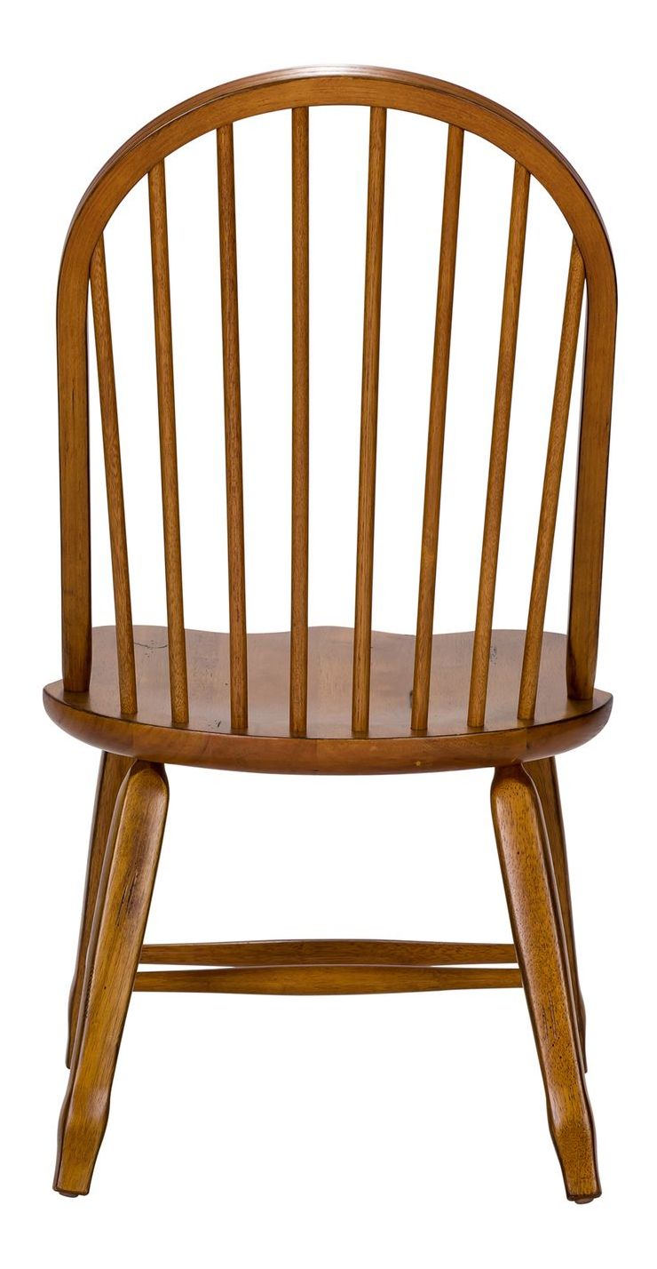 Treasures Bow Back Wood Side Chair - Rustic Oak Set of 2
