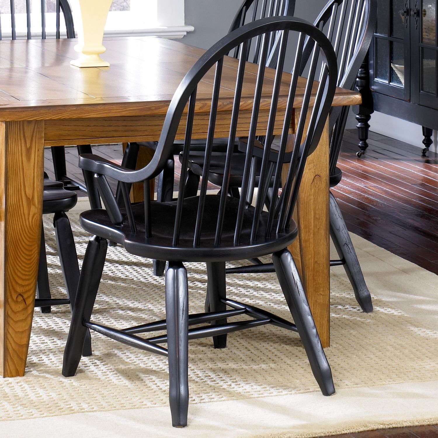 Treasures Bow Wood Back Arm Chair 