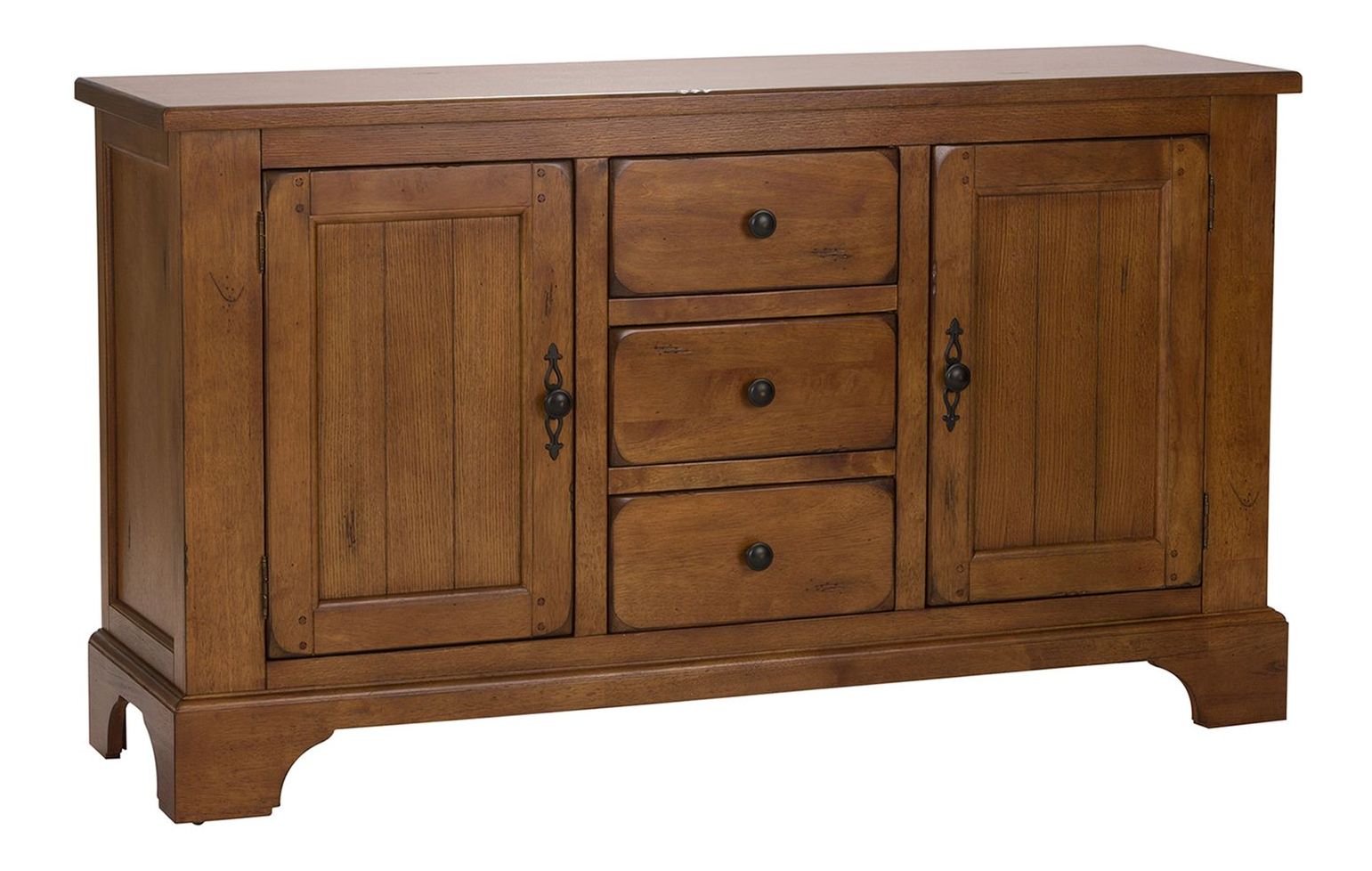 Treasures Large Extendable Dining Set - Rustic Oak