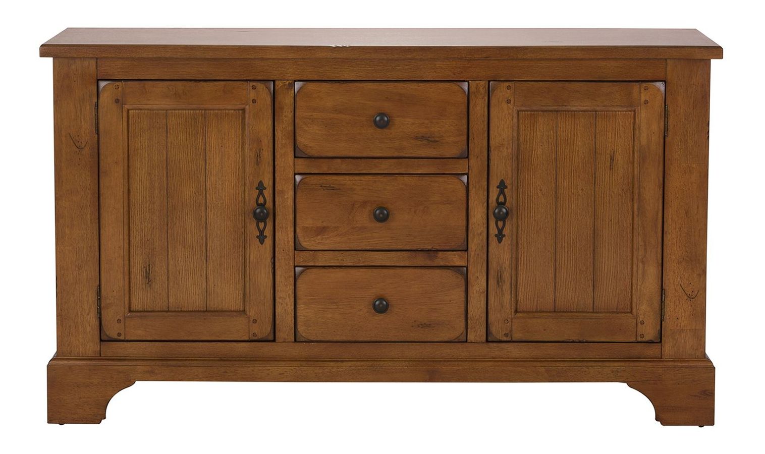 Treasures Wood Buffet w/3 Drawers & 2 Doors