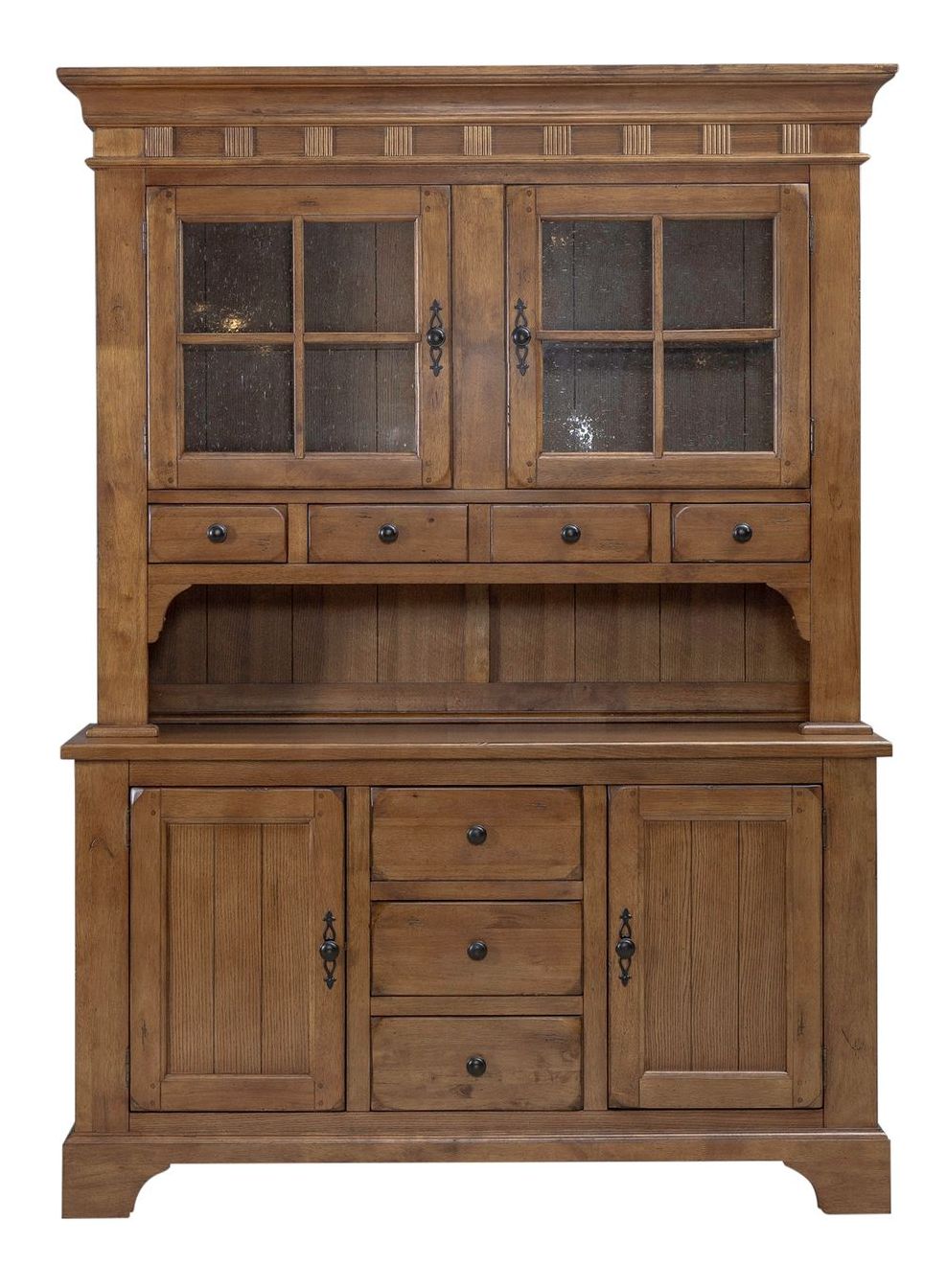 Treasures Large Extendable Dining Set - Rustic Oak