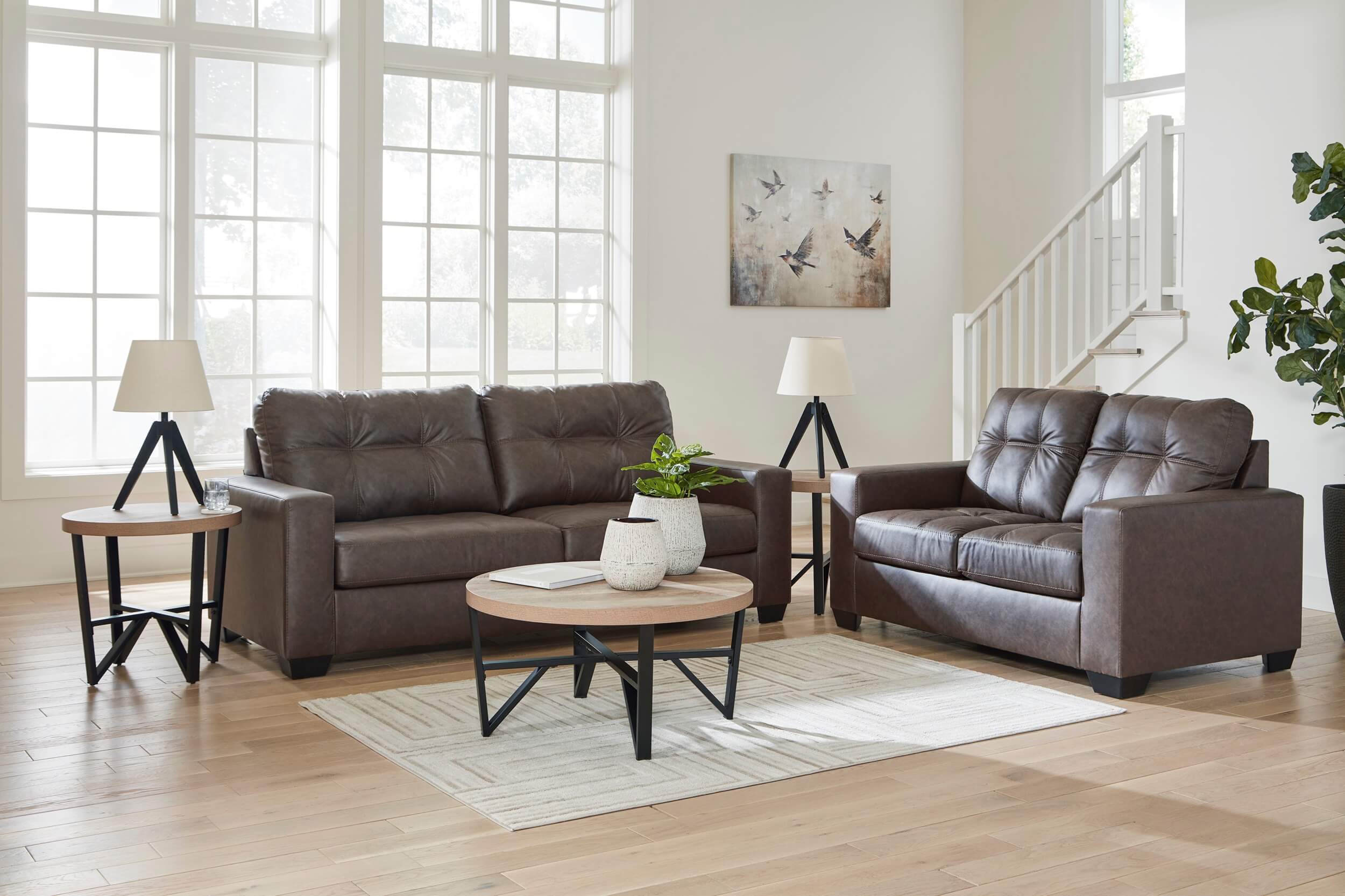 ASHLEY BARLIN MILLS SOFA & LOVESEAT