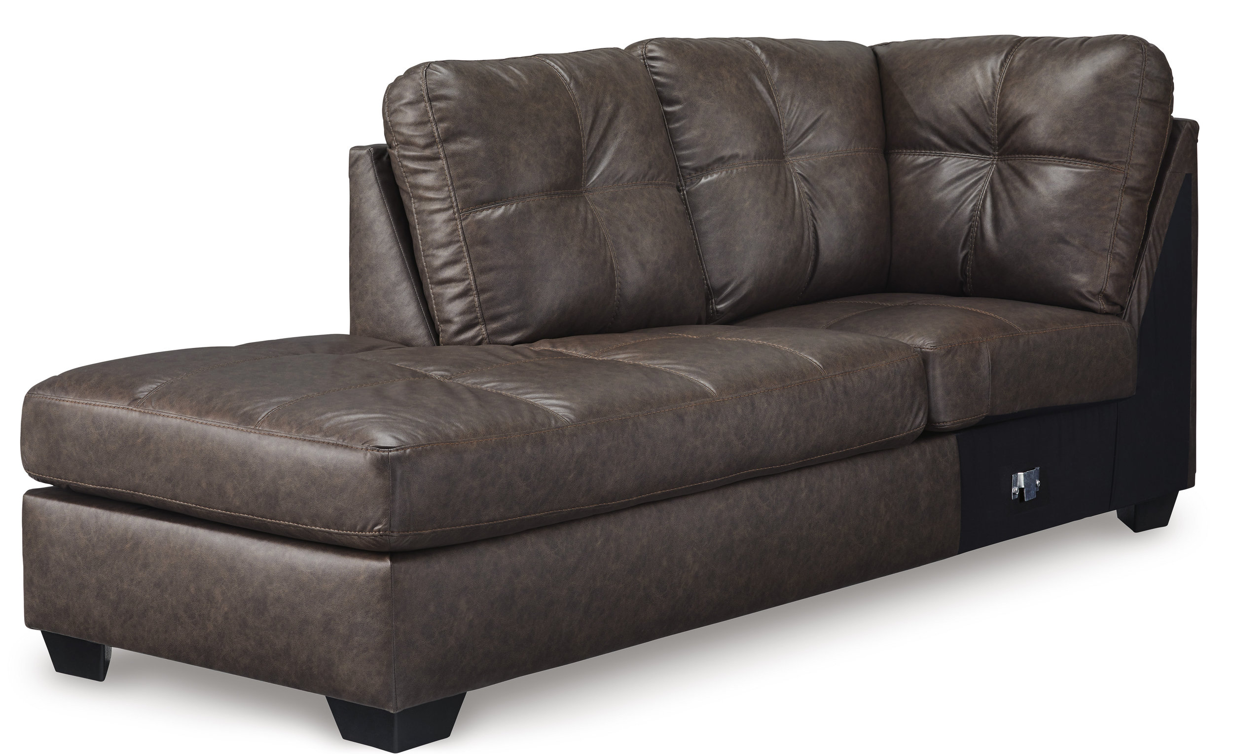 Barlin Mills Faux Leather Left Arm Facing 2-Piece Sectional w/Chaise