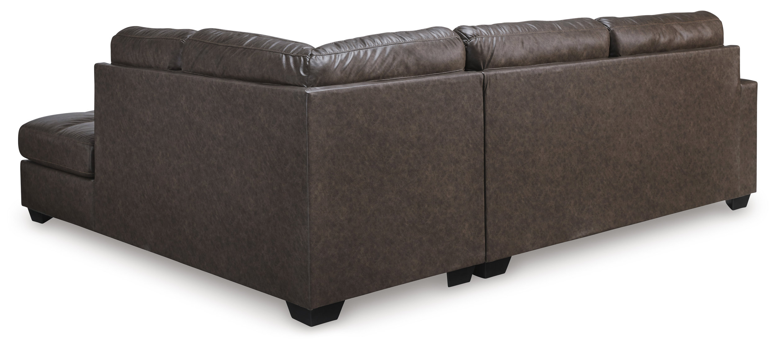 Barlin Mills Faux Leather Right Arm Facing 2-Piece Sectional w/Chaise
