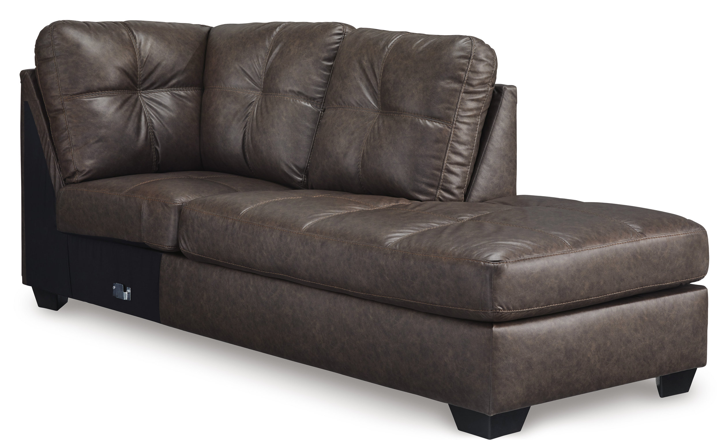 Barlin Mills Faux Leather Right Arm Facing 2-Piece Sectional w/Chaise