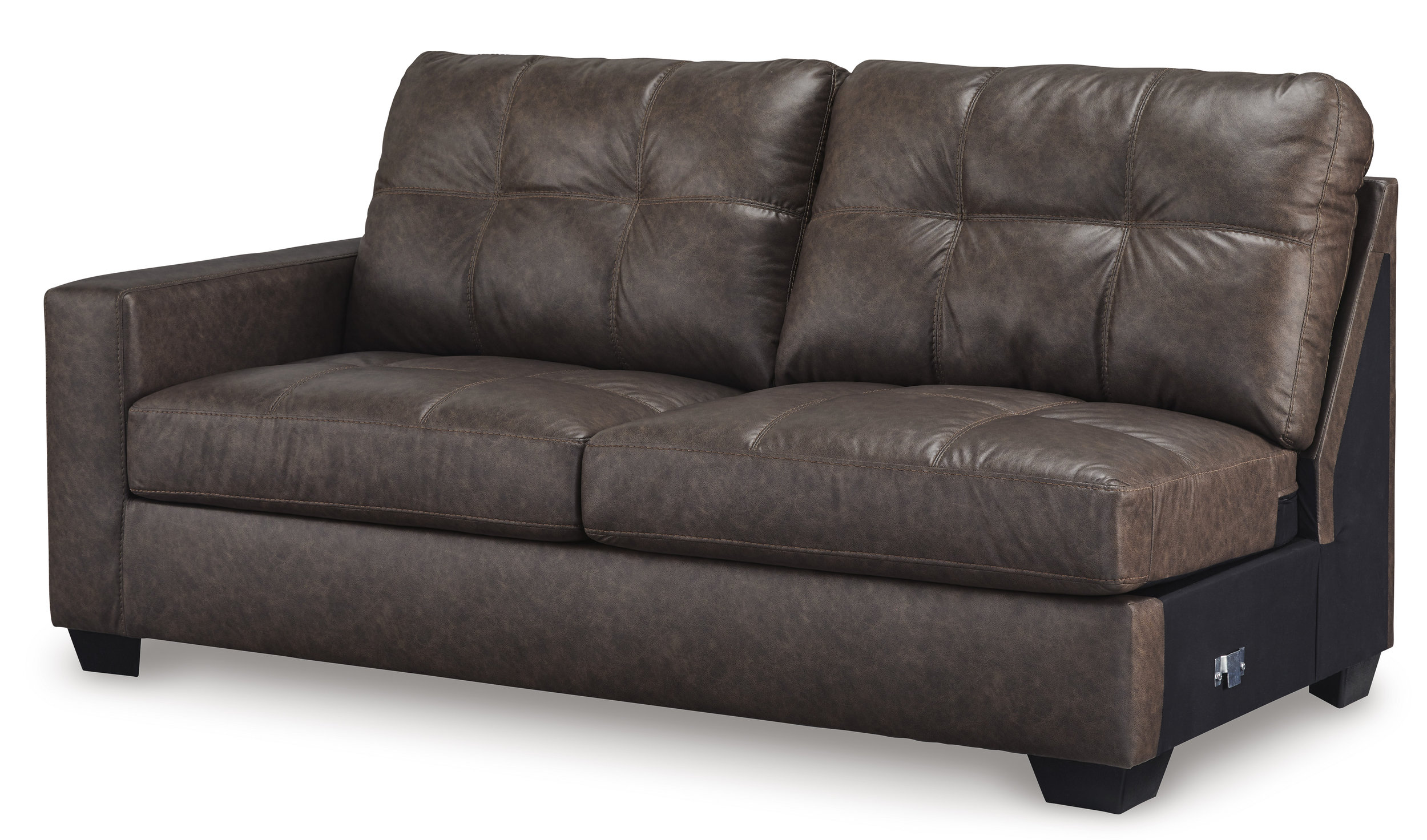 Barlin Mills Faux Leather Right Arm Facing 2-Piece Sectional w/Chaise