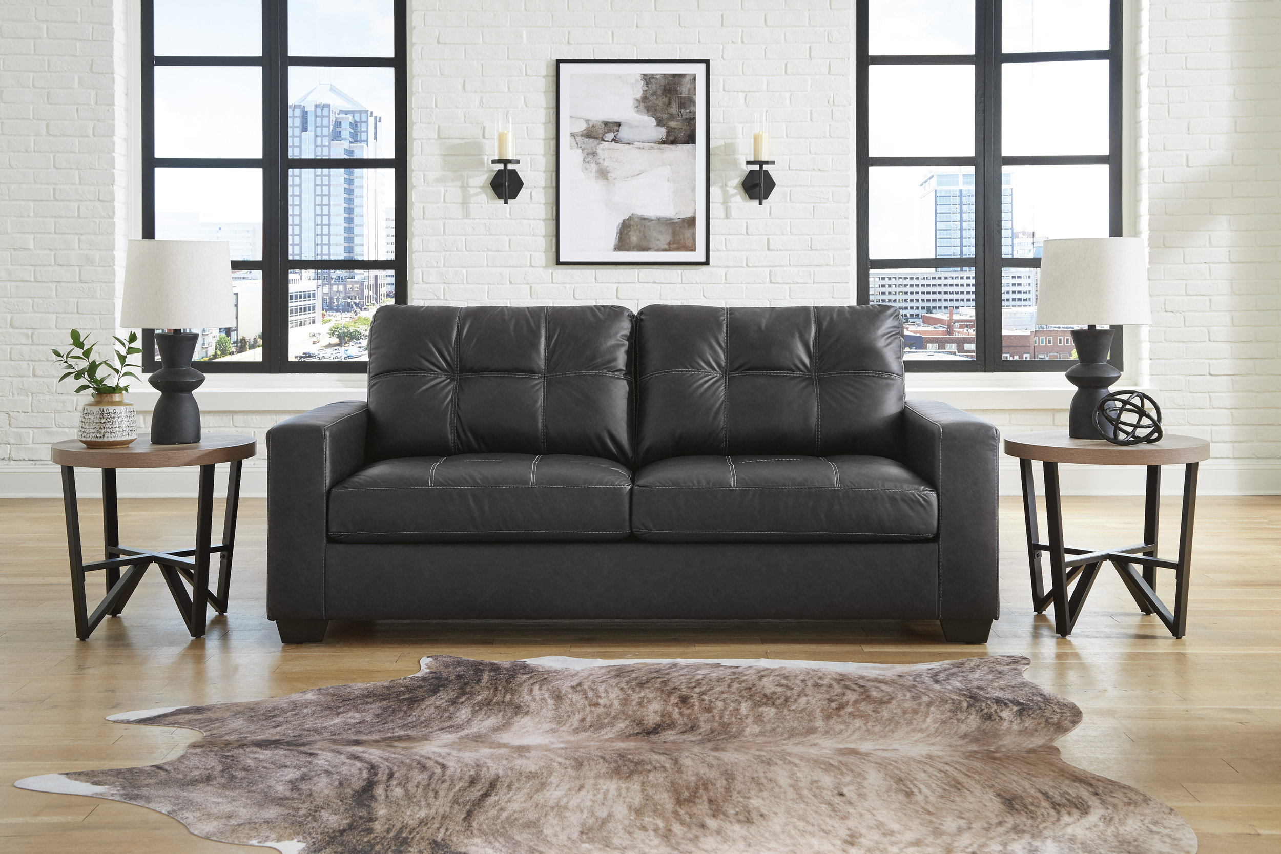 Barlin Mills Faux Leather Queen Sofa Sleeper
