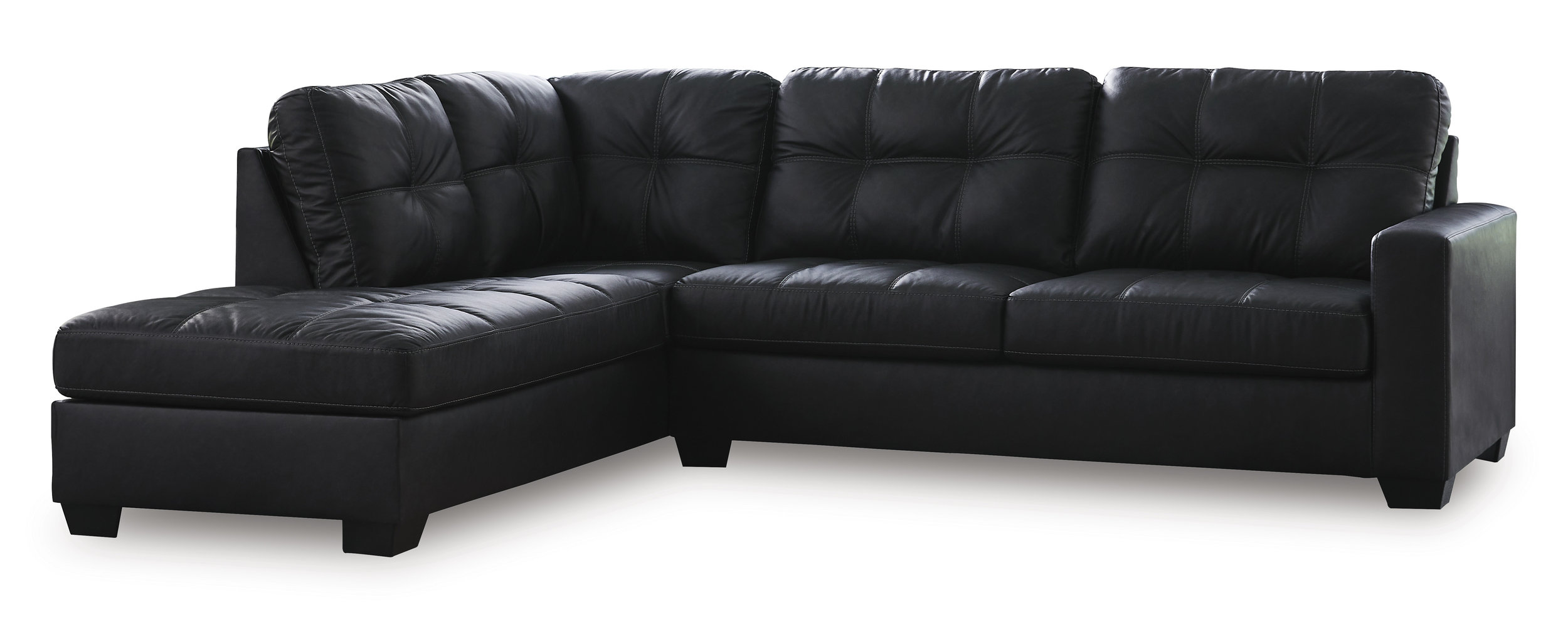 Barlin Mills Faux Leather Left Arm Facing 2-Piece Sectional w/Chaise
