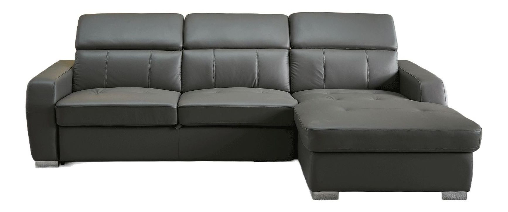 1822 Full Top-Grain Leather Right Arm Facing Sleeper Sectional