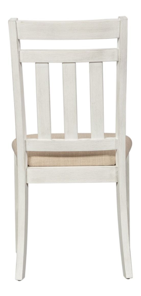 Summerville Linen/Wood Slat Back Side Chair
