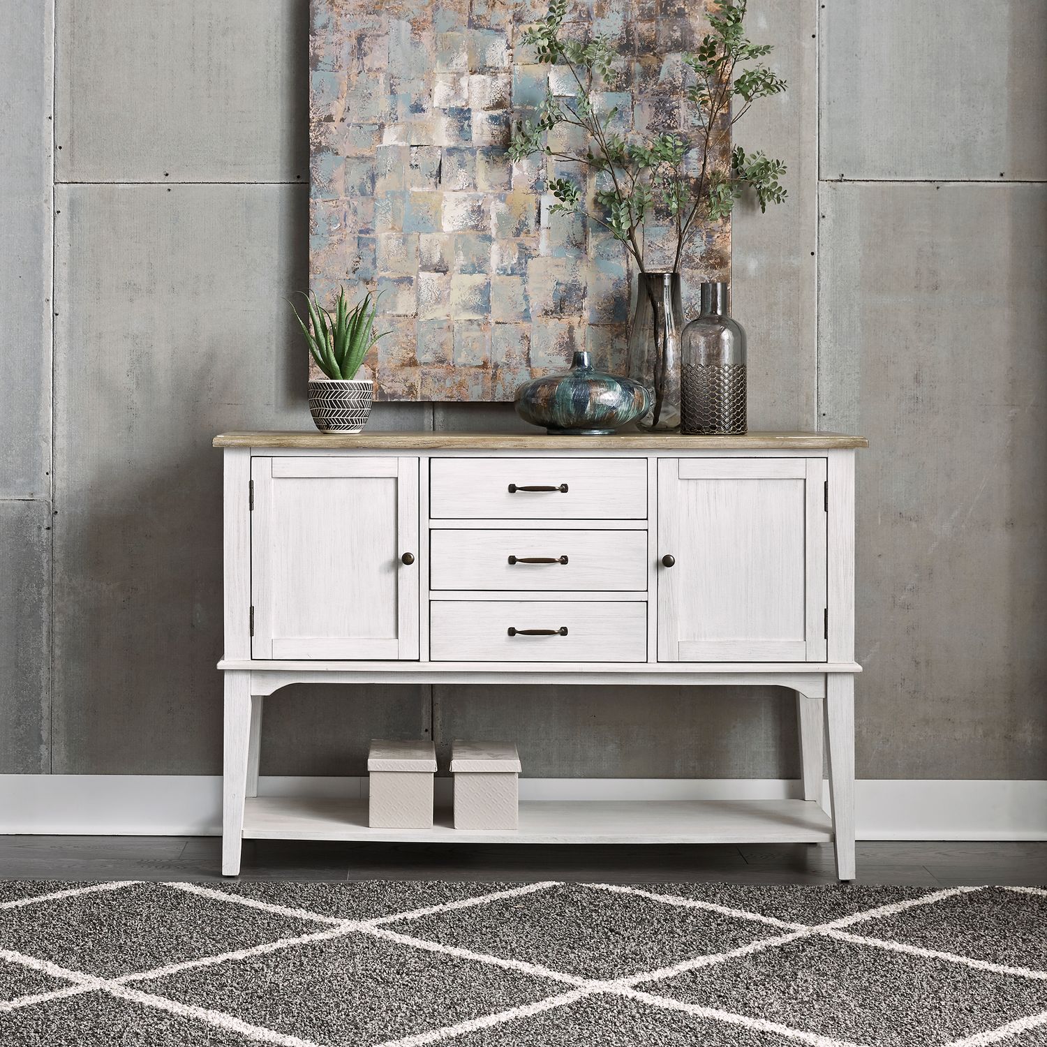 Summerville Two-Tone Extendable Dining Set | Liberty Furniture