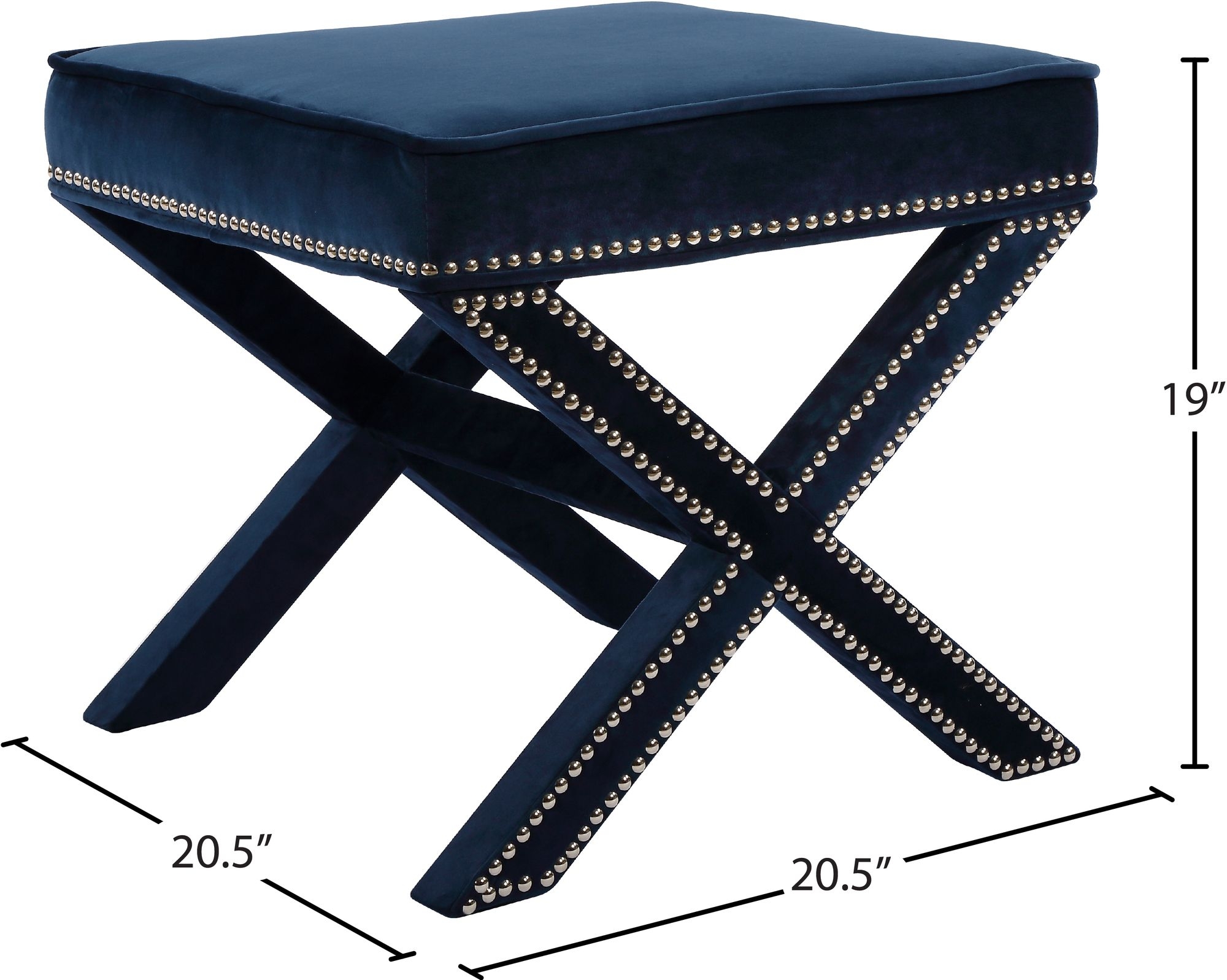 Nixon Velvet Ottoman/Bench