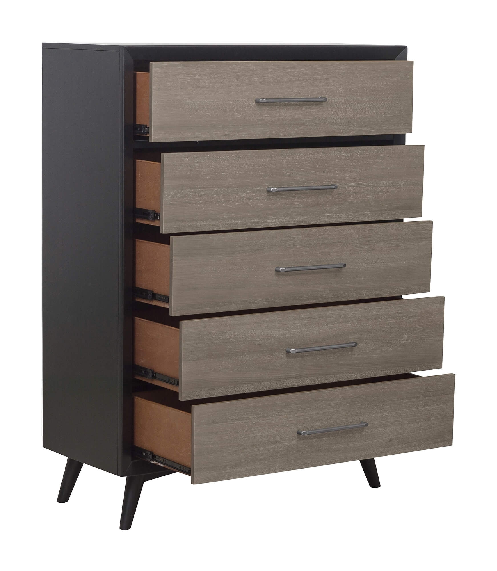 Raku Wood/Wood Veneer Veneer Storage Platform Bedroom Set