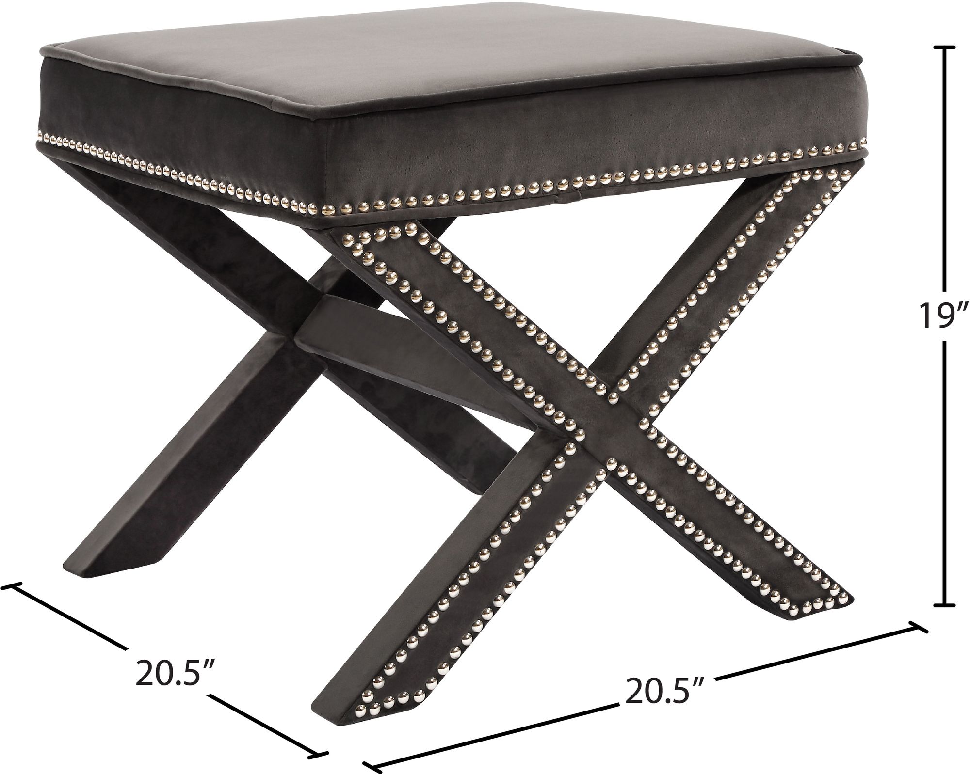 Nixon Velvet Ottoman/Bench