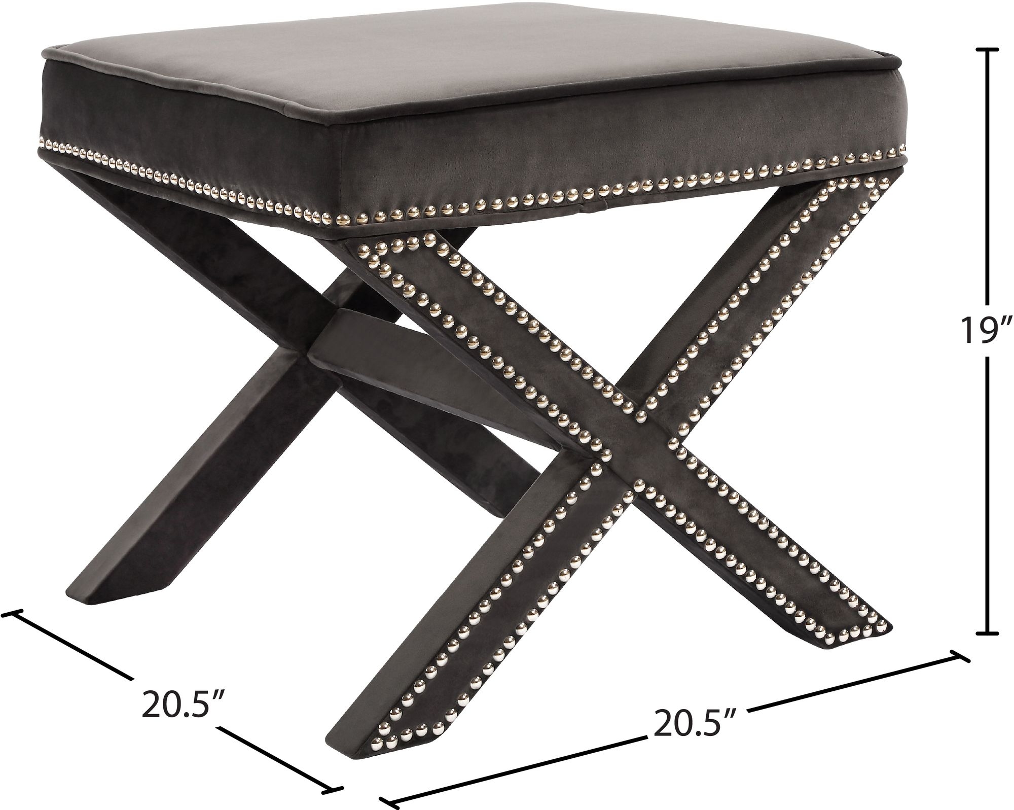 Nixon Velvet Ottoman/Bench
