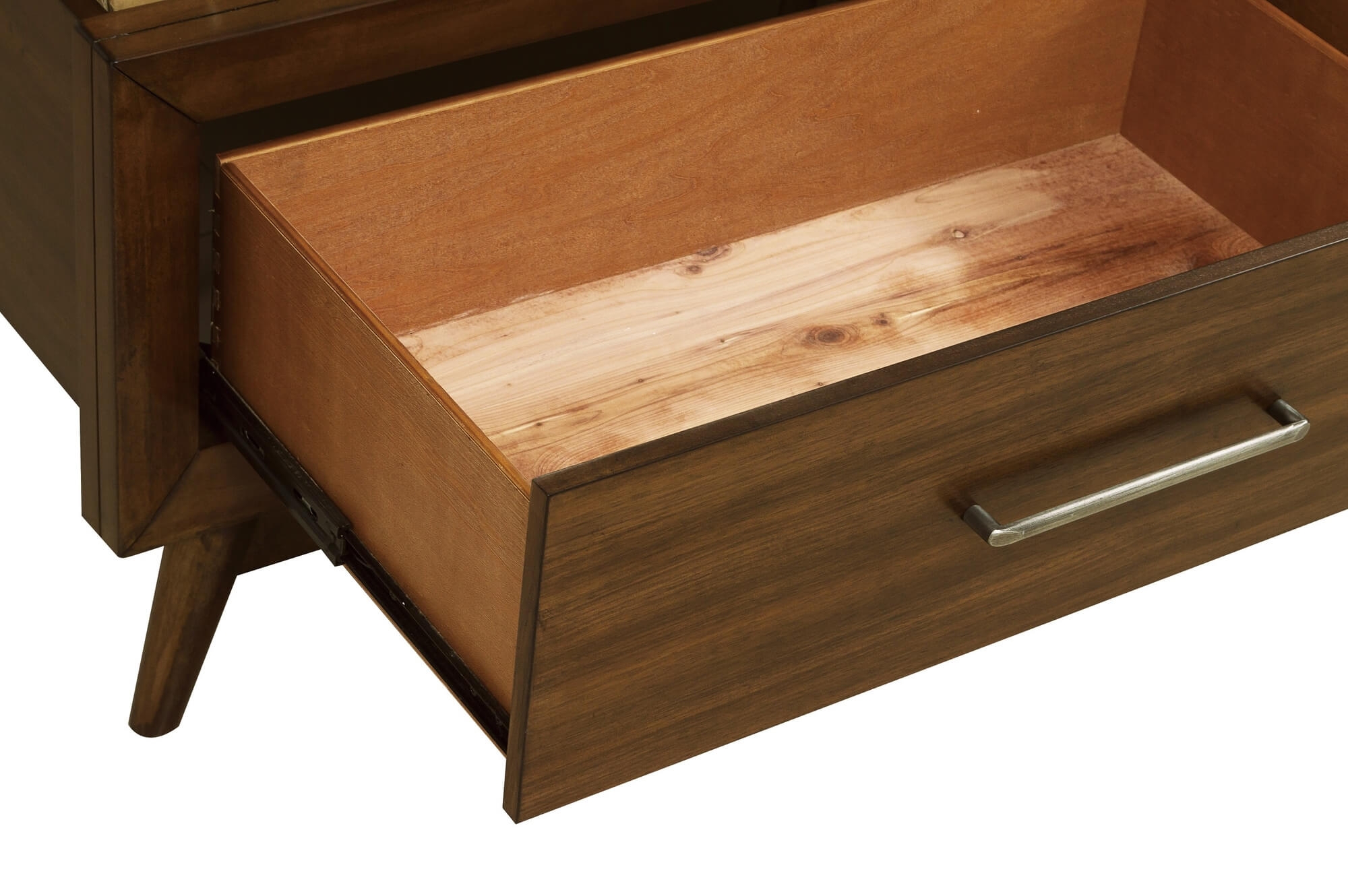 Raku Wood/Wood Veneer Storage Platform Bed, Queen Size