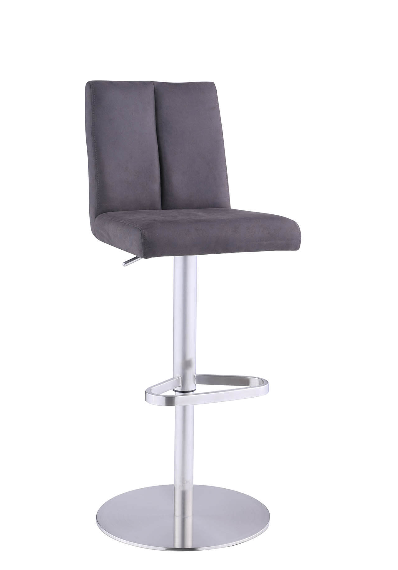 1713 Modern High Back Adjustable Swivel Fabric Stool