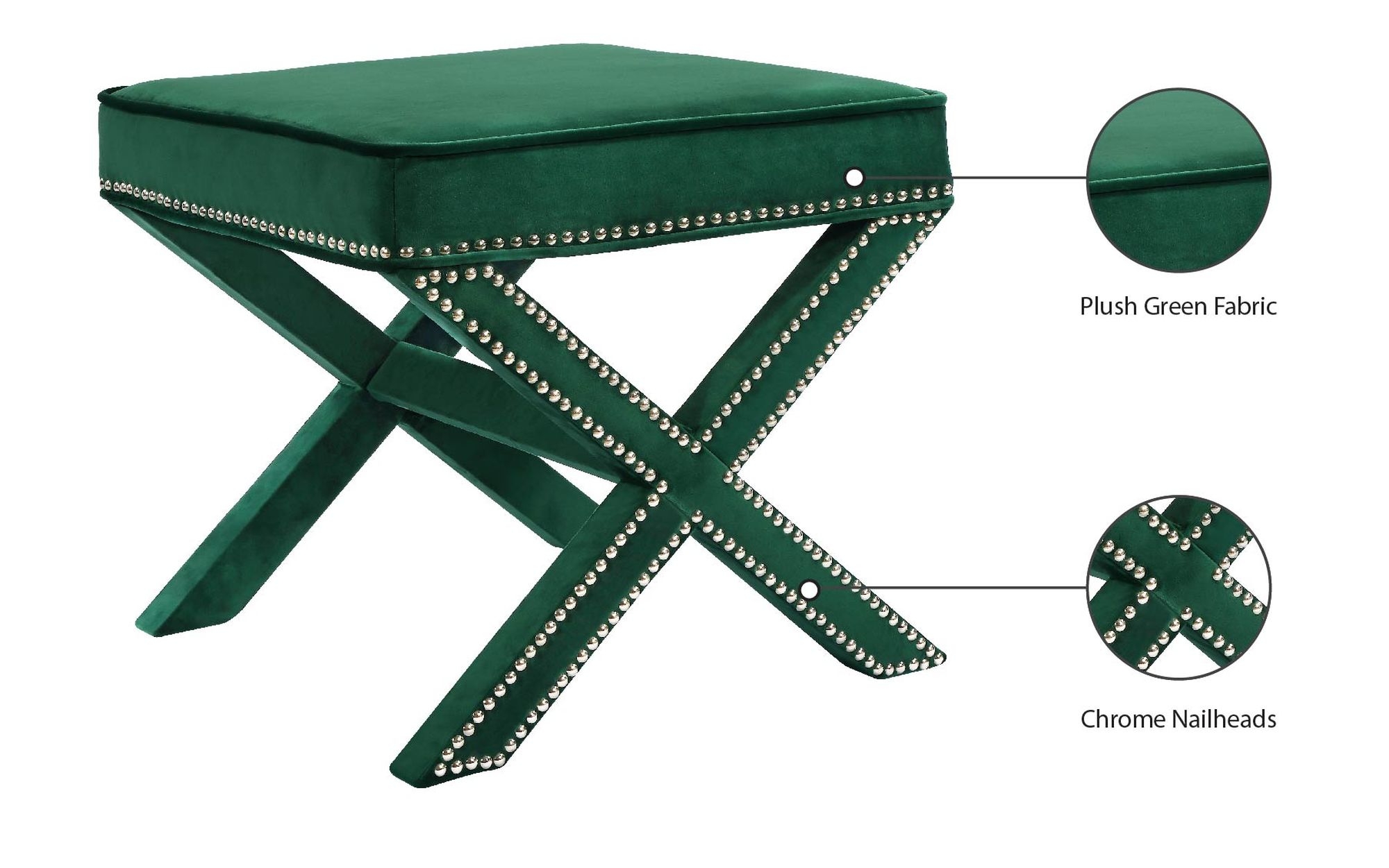 Nixon Velvet Ottoman/Bench