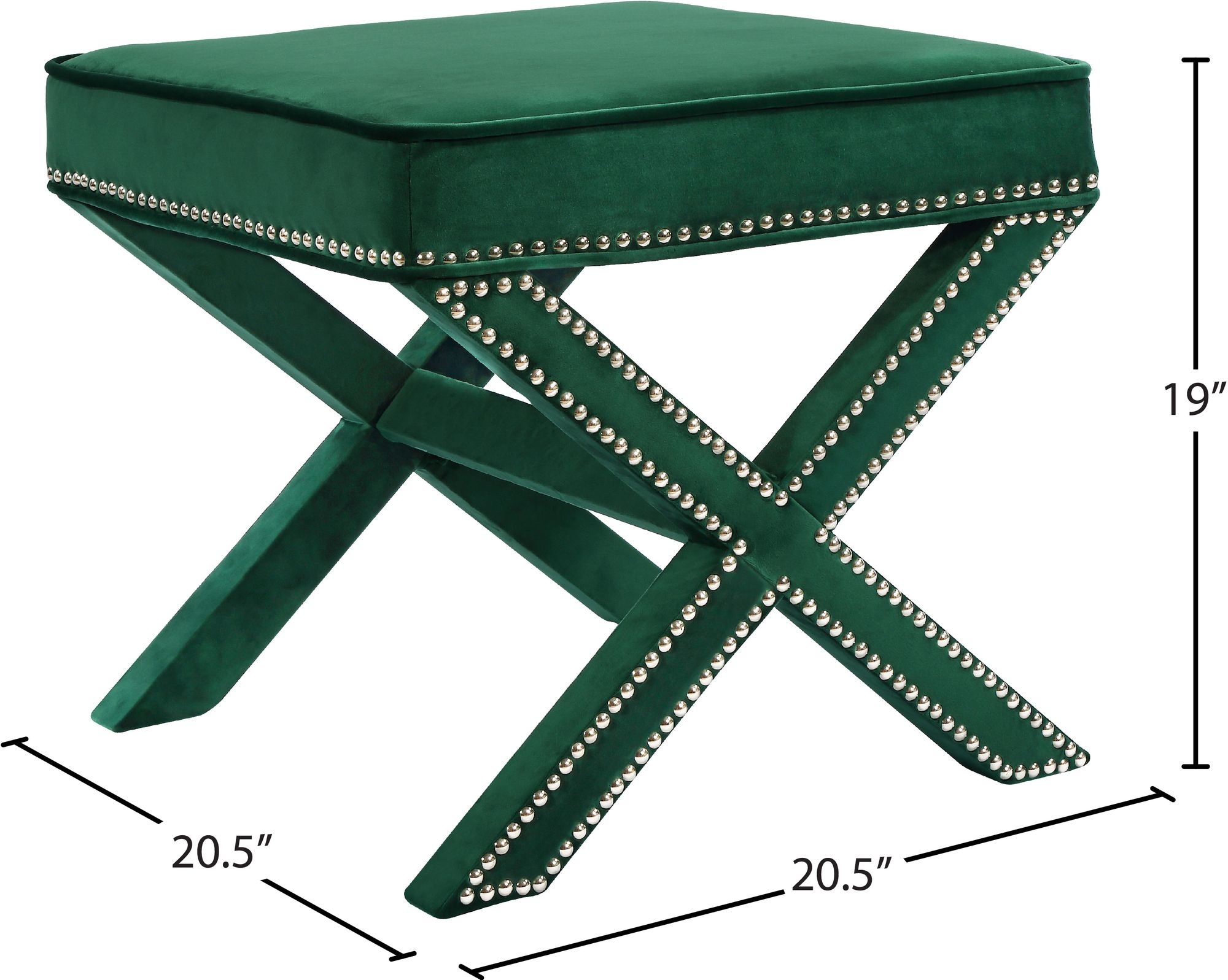 Nixon Velvet Ottoman/Bench