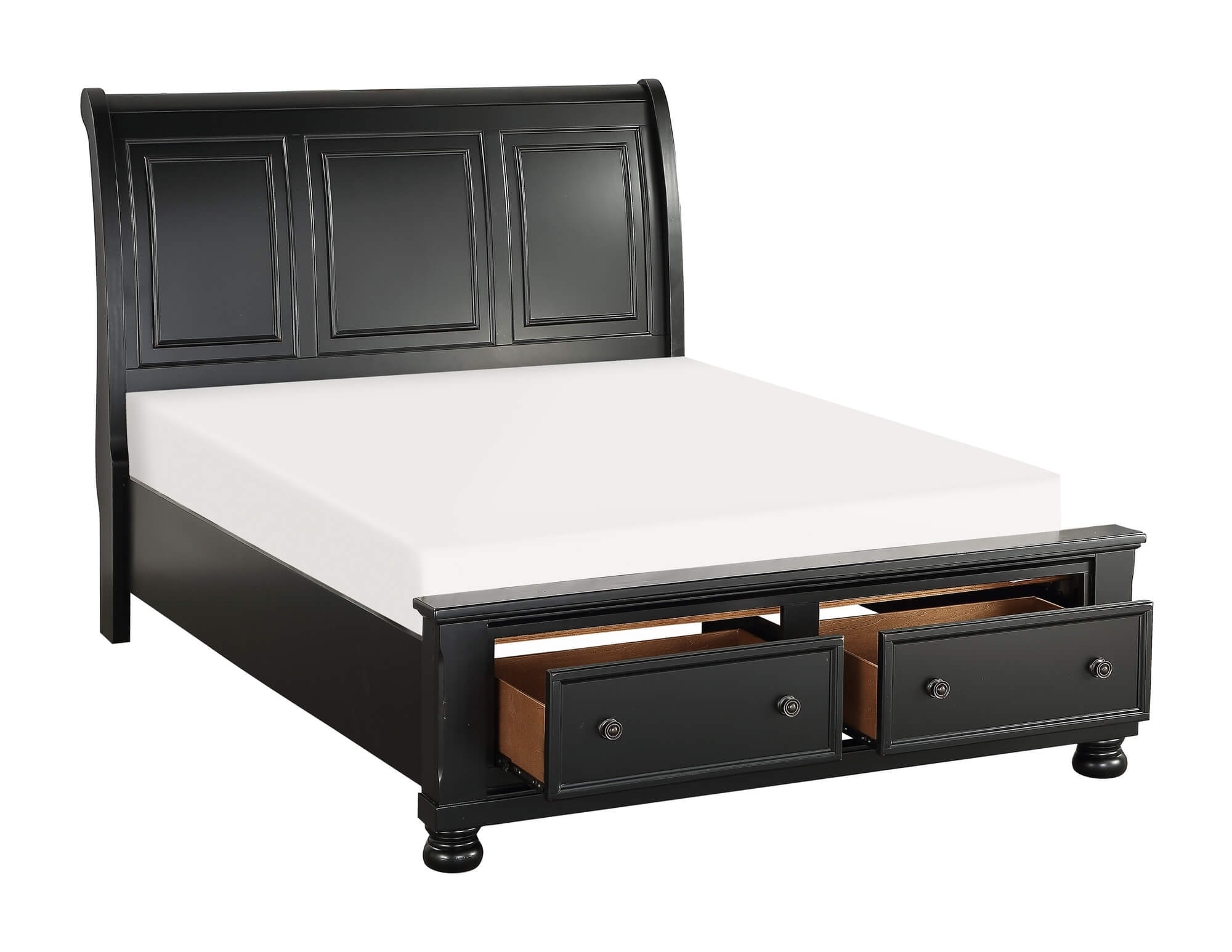 Laurelin Wood Seigh Platform Bed w/Storage