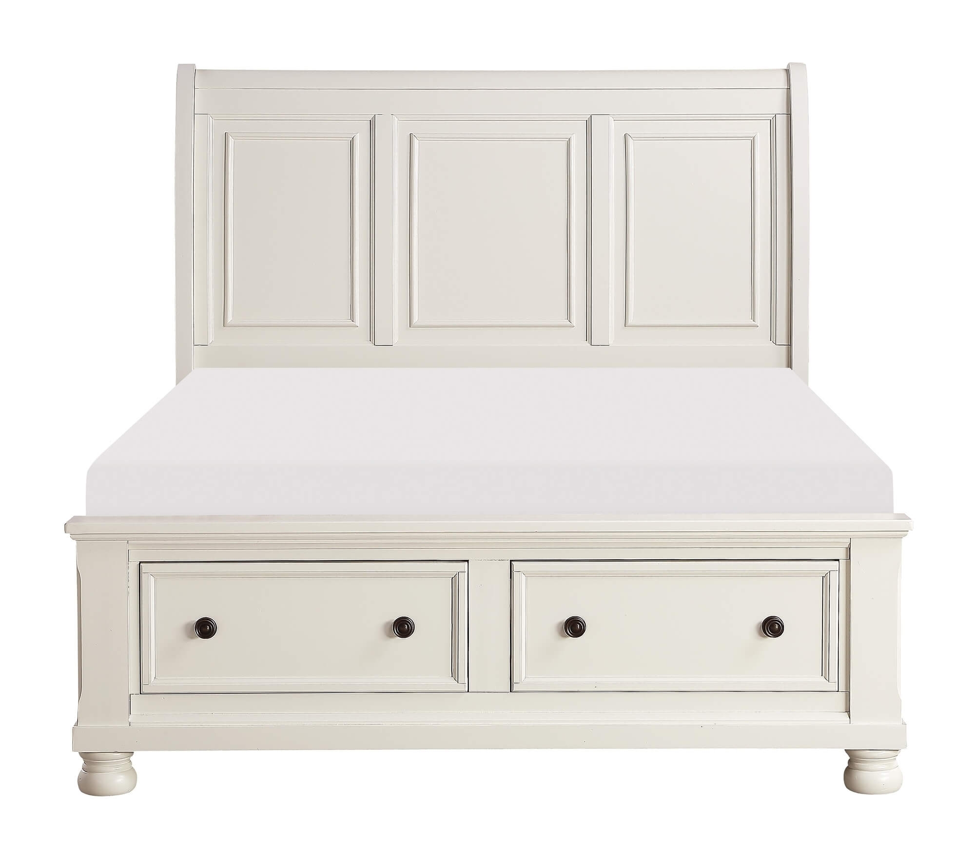 Laurelin Wood Seigh Platform Bed w/ Storage, King Size