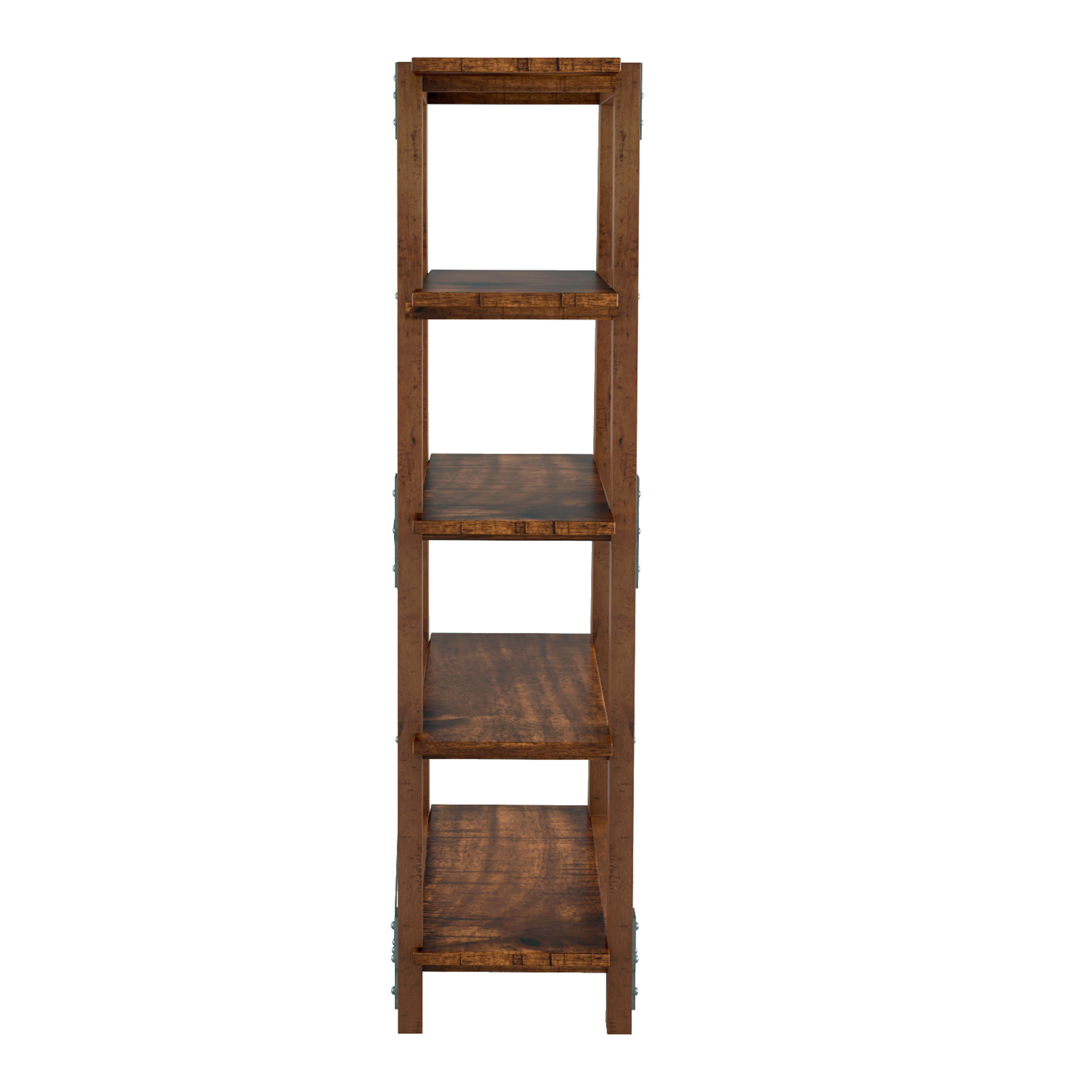 Holverson Industrial Wood Bookcase