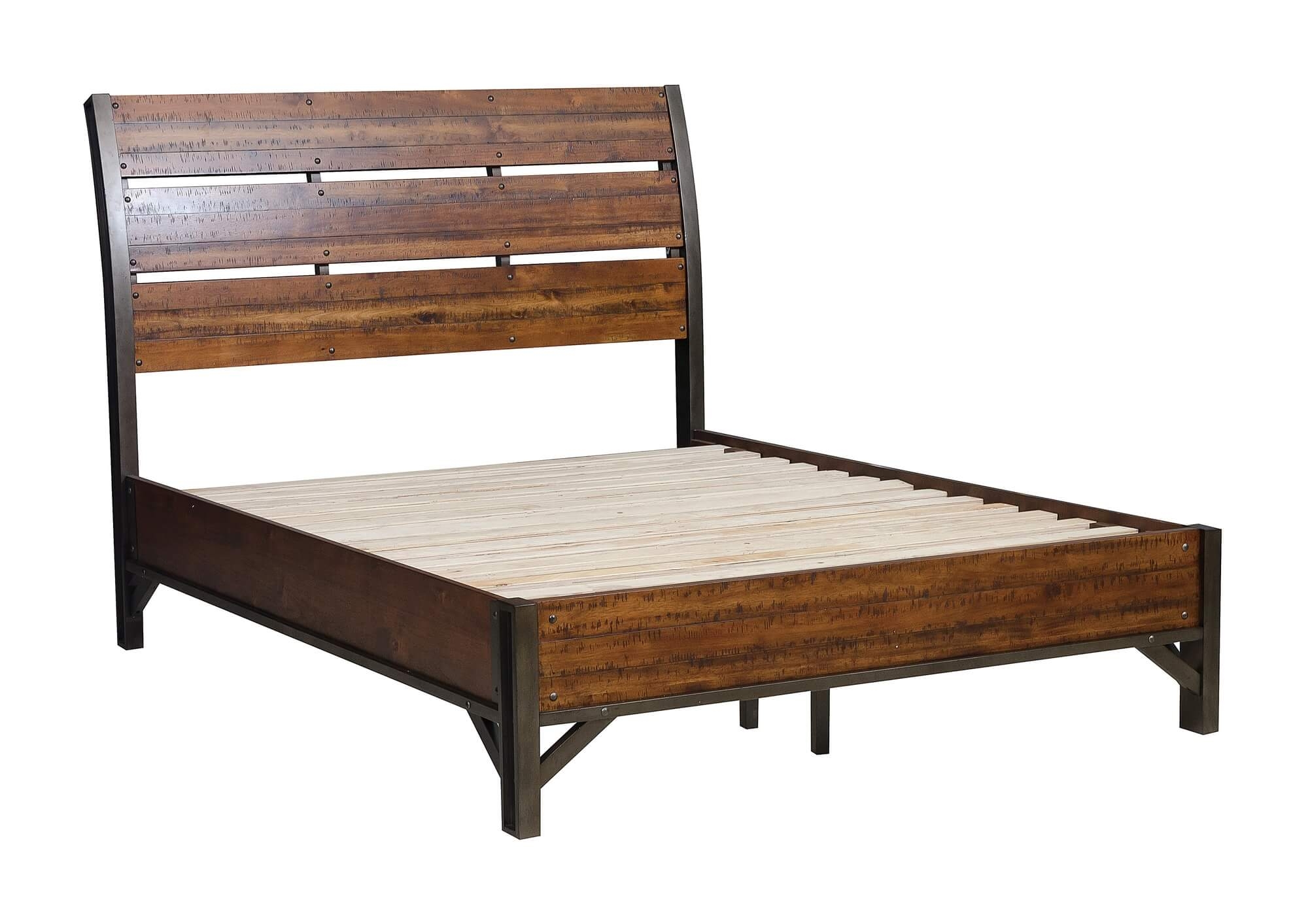 Holverson Wood/Wood Veneer Platform Bedroom Set