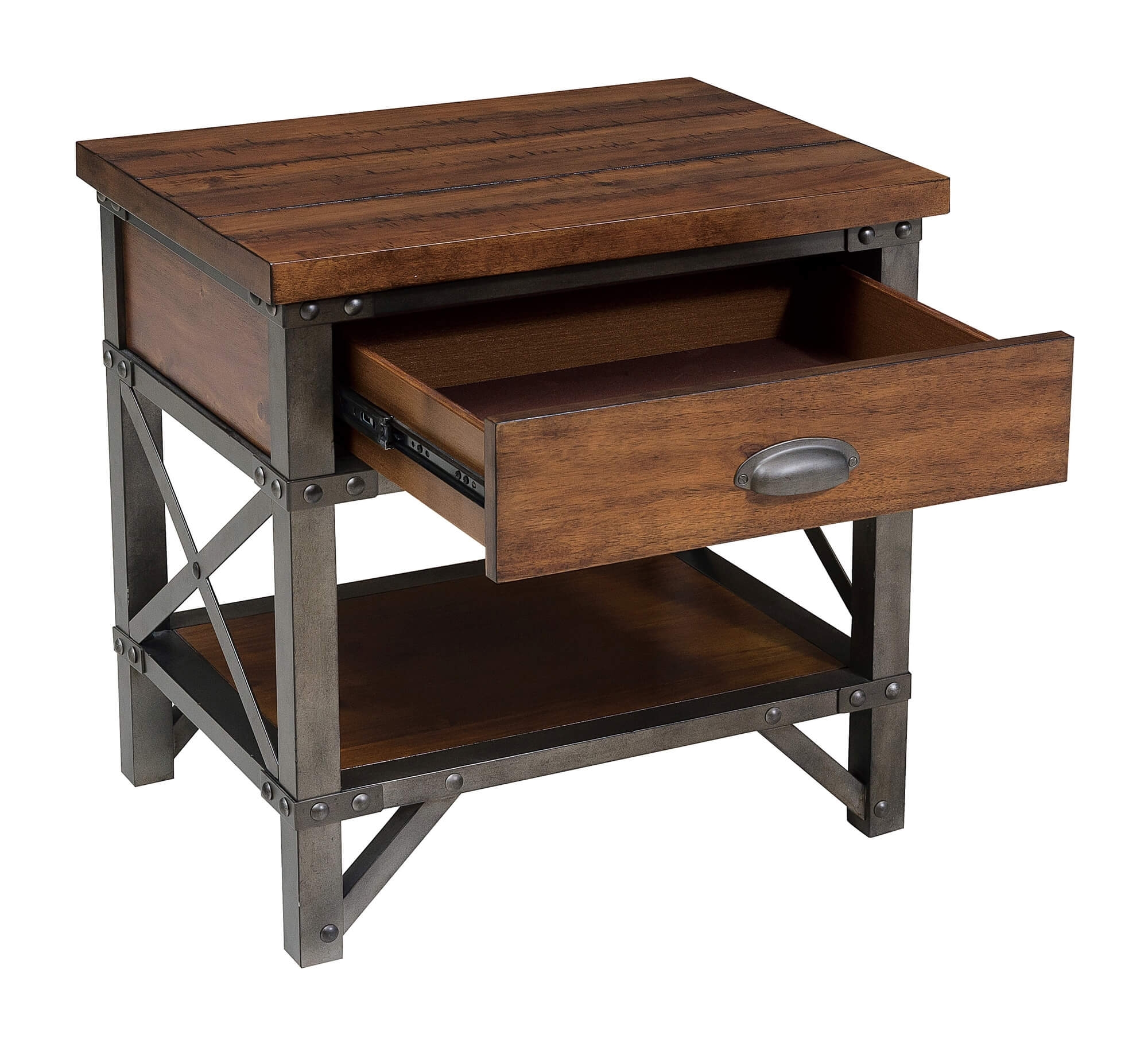 Holverson Wood/Wood Veneer Platform Bedroom Set