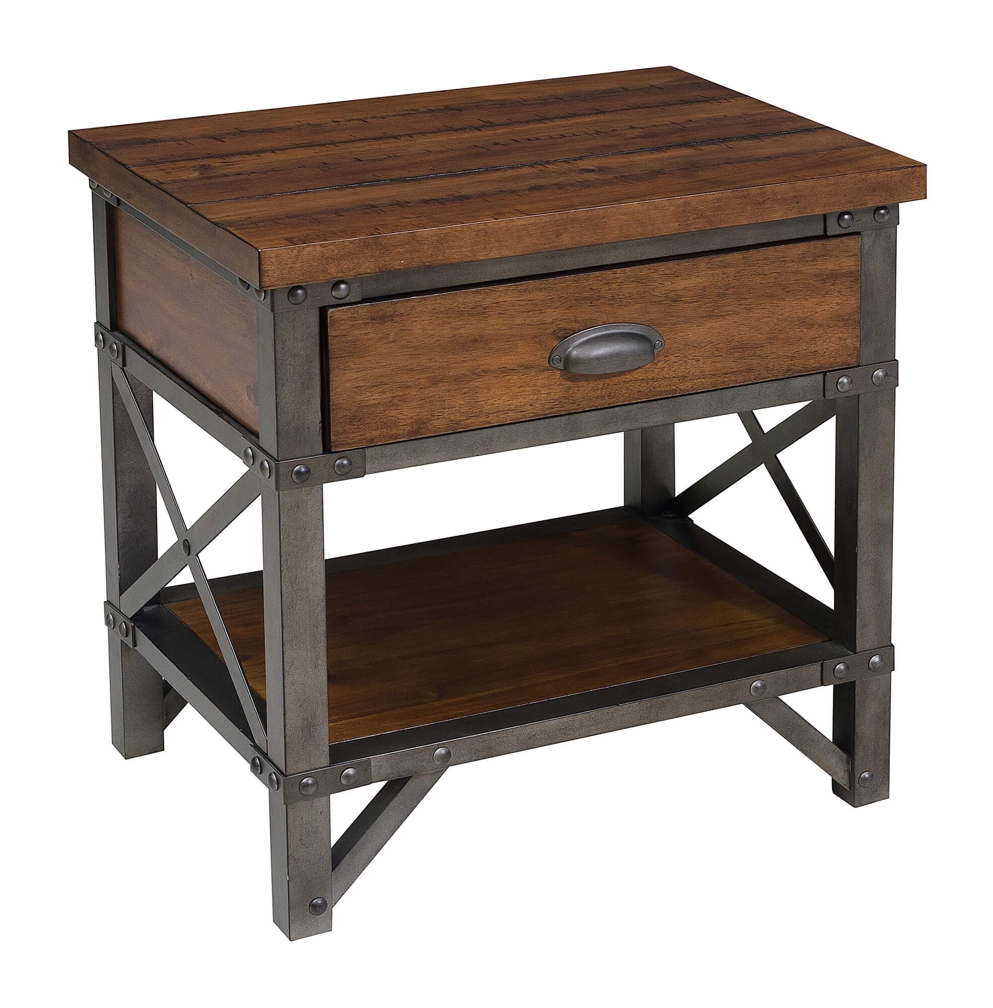 Holverson Wood/Wood Veneer Platform Bedroom Set