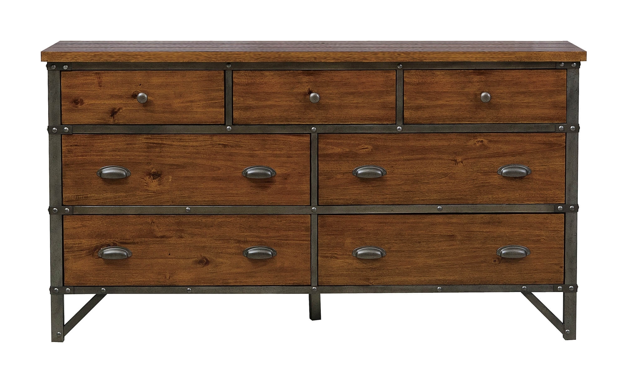 Holverson Wood/Wood Veneer Platform Bedroom Set