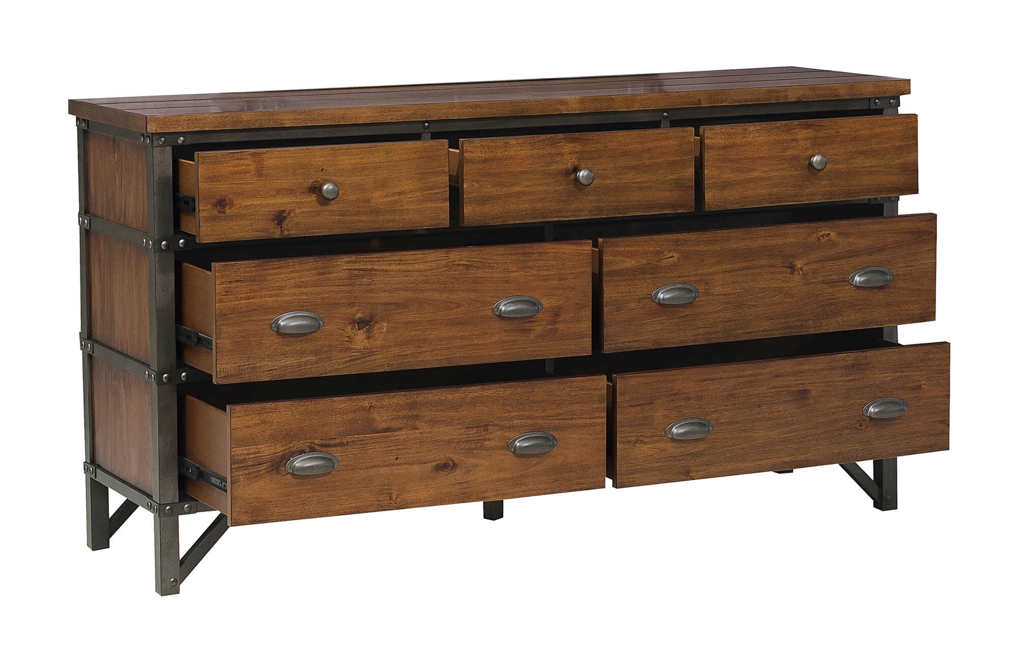 Holverson Wood/Wood Veneer Platform Bedroom Set