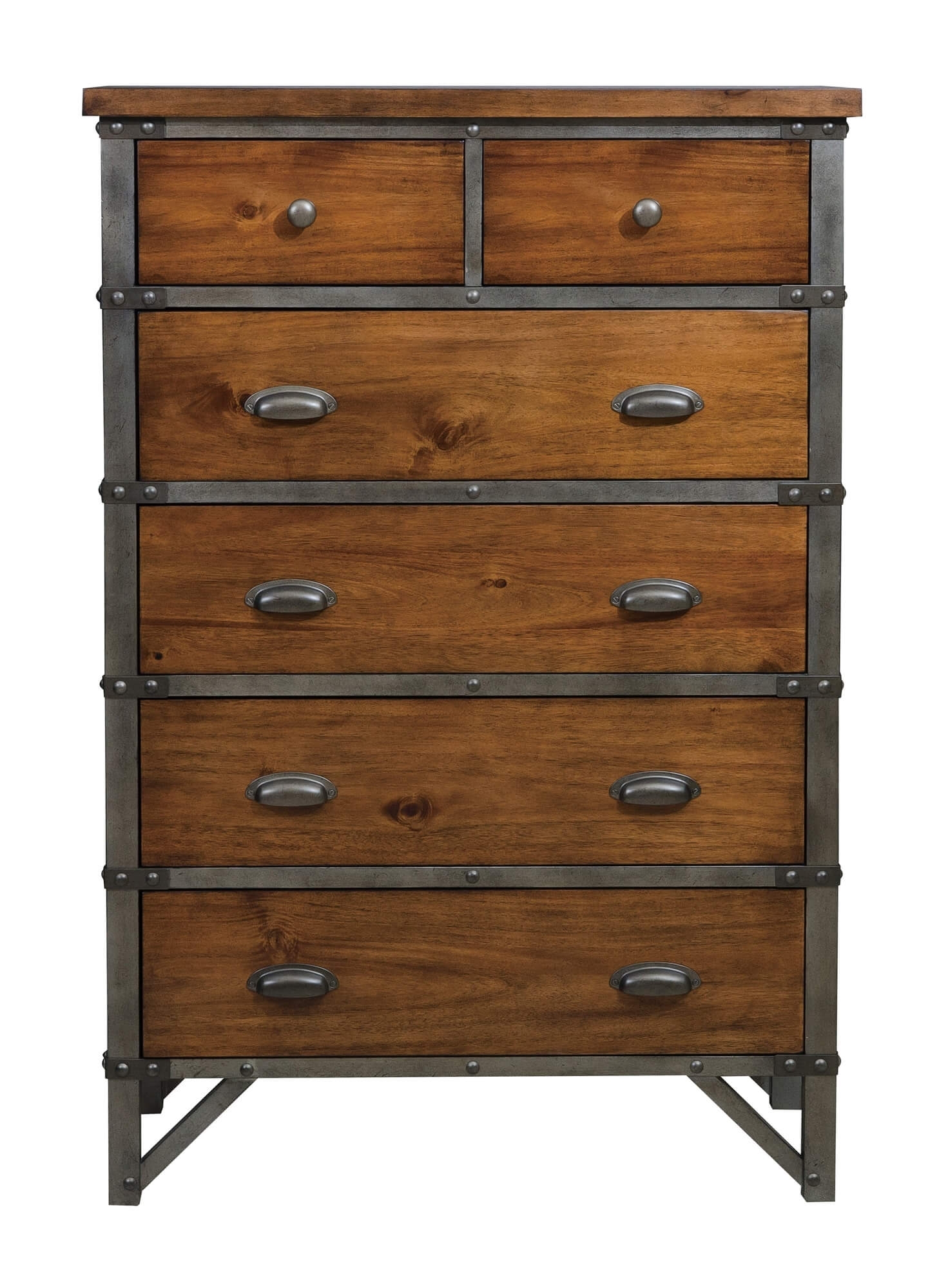 Holverson Wood/Wood Veneer Platform Bedroom Set