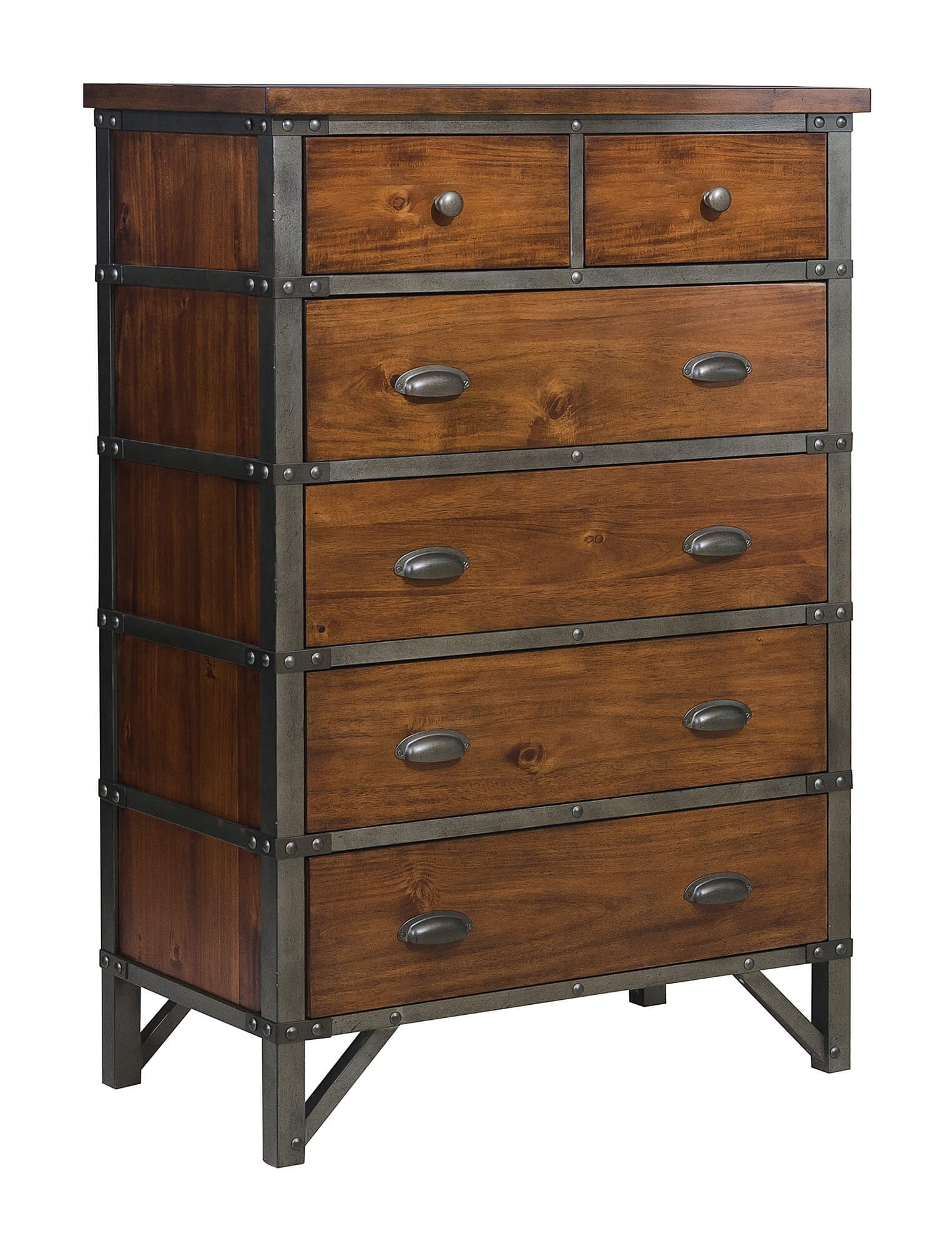 Holverson Wood/Wood Veneer Platform Bedroom Set
