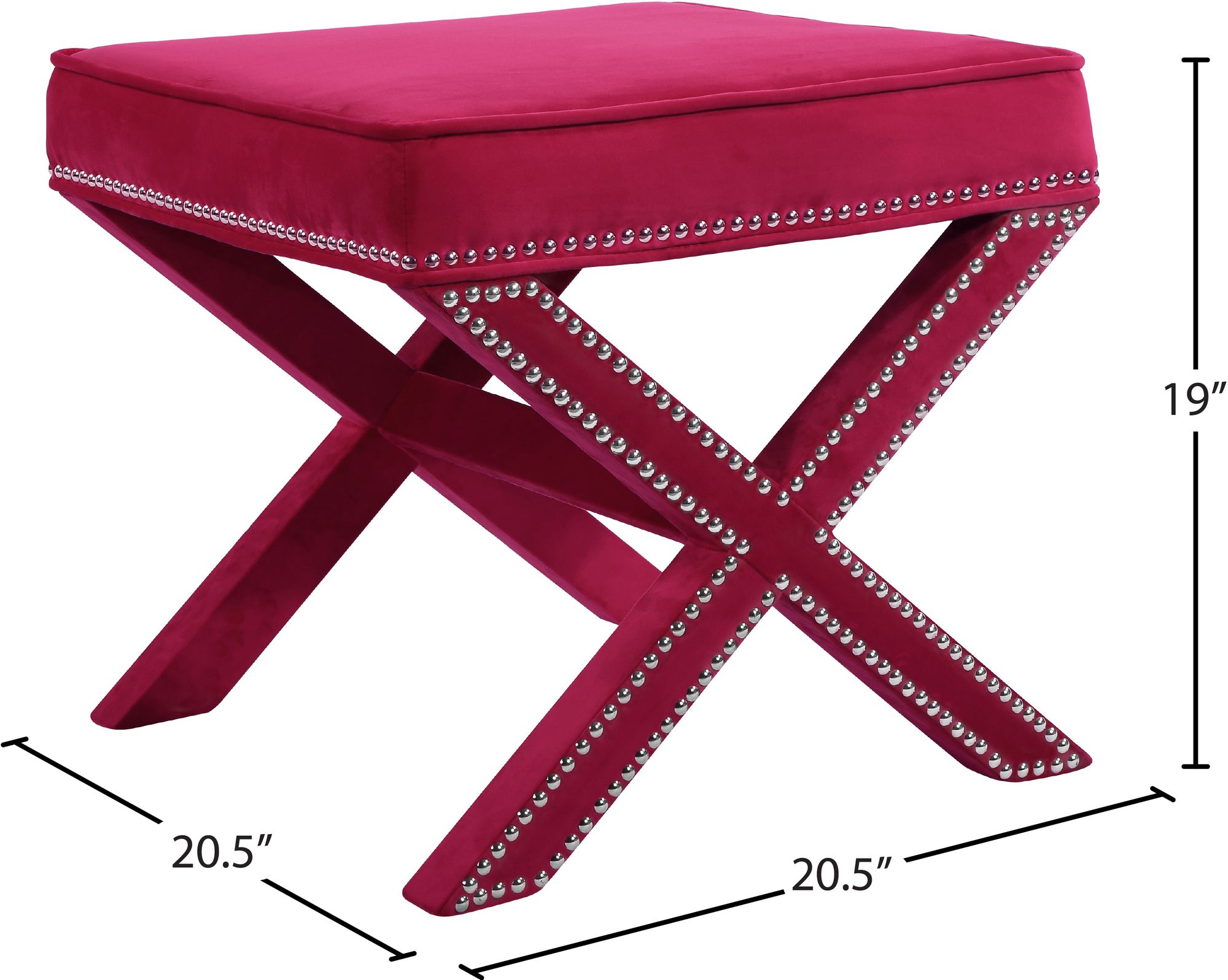 Nixon Velvet Ottoman/Bench