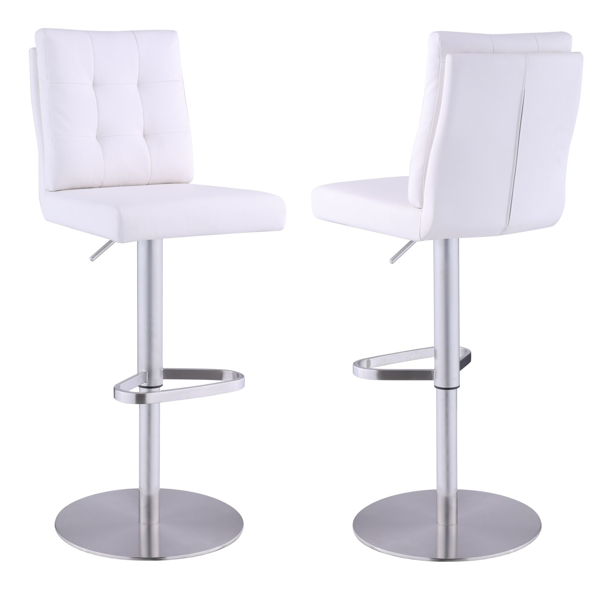 1716 Tufted Back Adjustable Height Swivel Stool