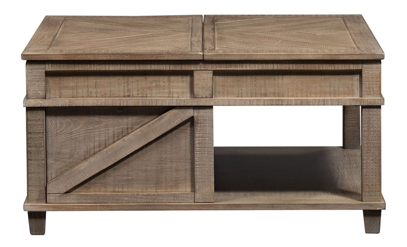 Parkland Falls Square Wood Lift Top Cocktail Table