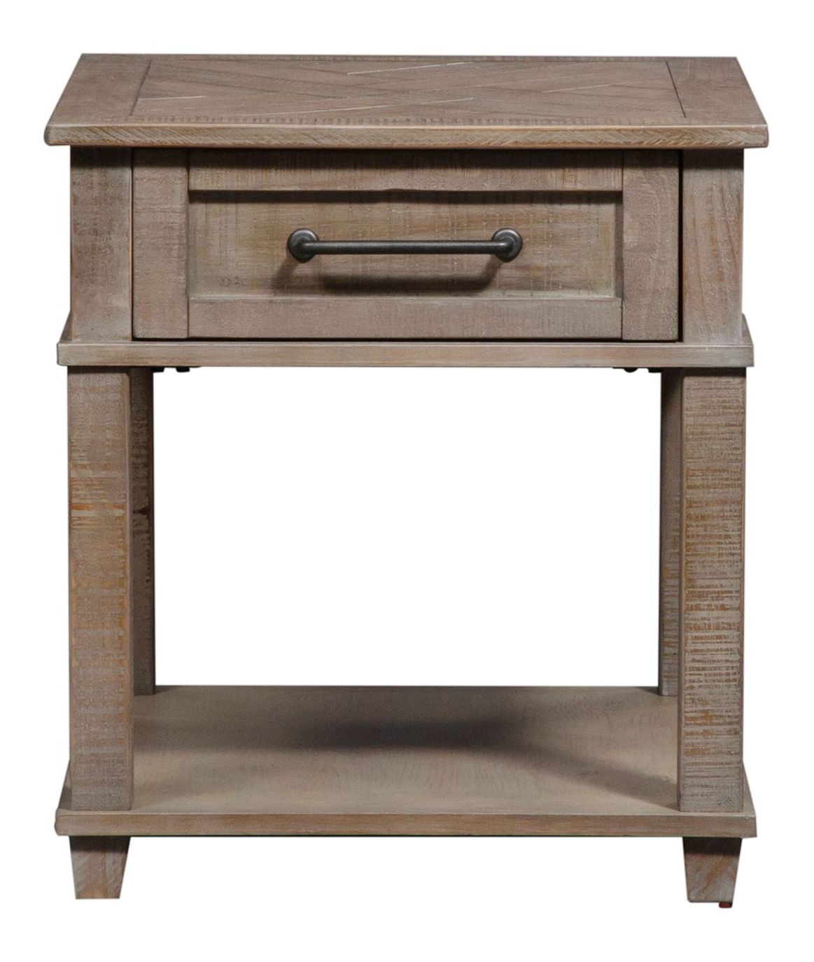 Parkland Falls Rectangular Wood End Table w/Drawer