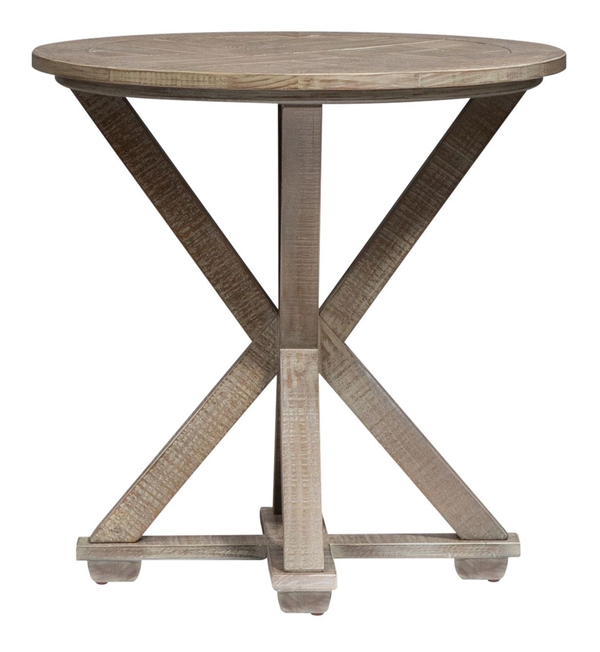 Parkland Falls Round Wood End Table