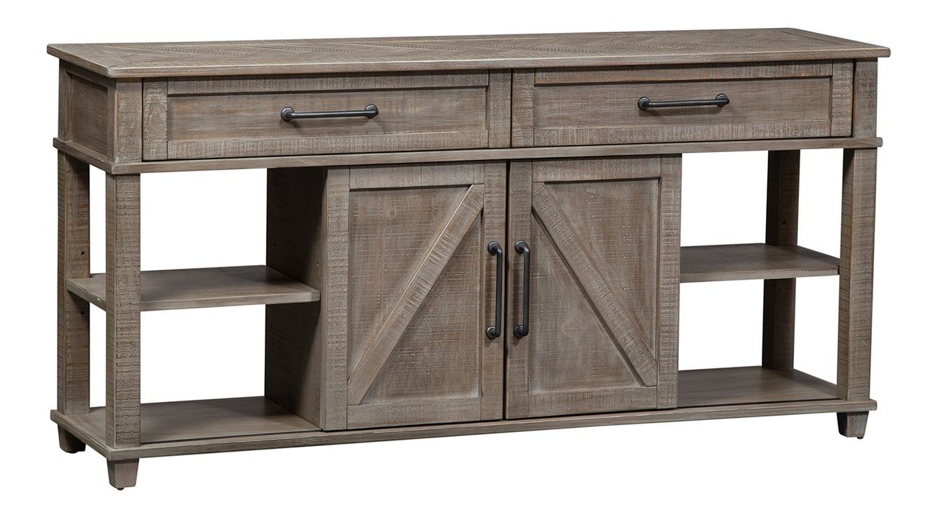 Parkland Falls Lift Top Cocktail Table Set - Weathered Taupe