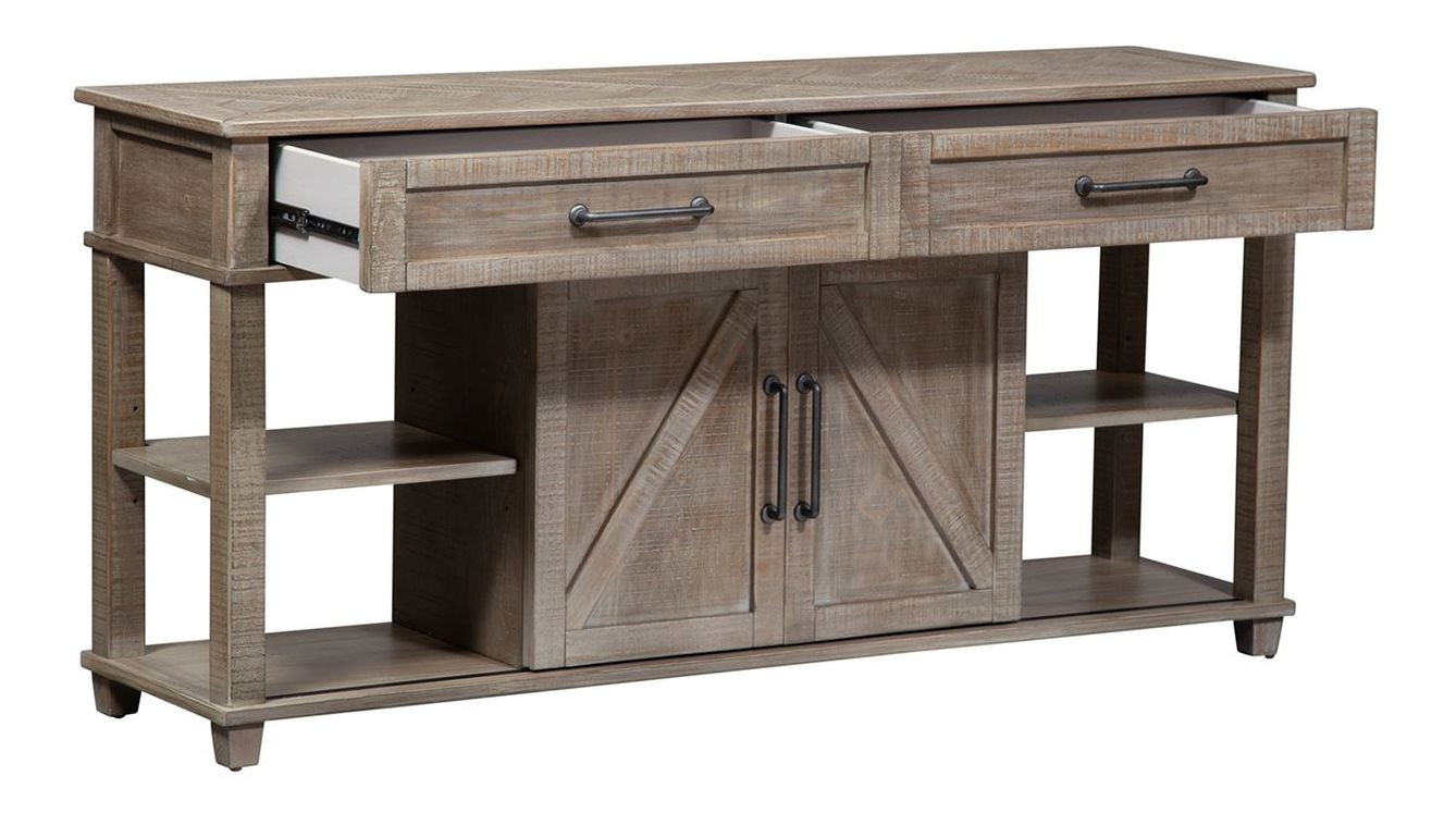 Parkland Falls Wood Sofa Table w/2 Drawers & 2 Doors