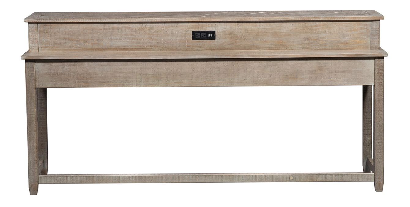 Parkland Falls Wood Console Bar Table w/Charging Station