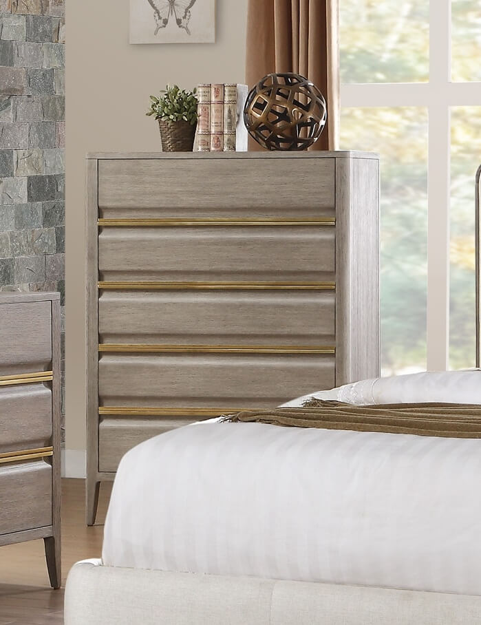 Aristide Modern Wood Veneer Chest
