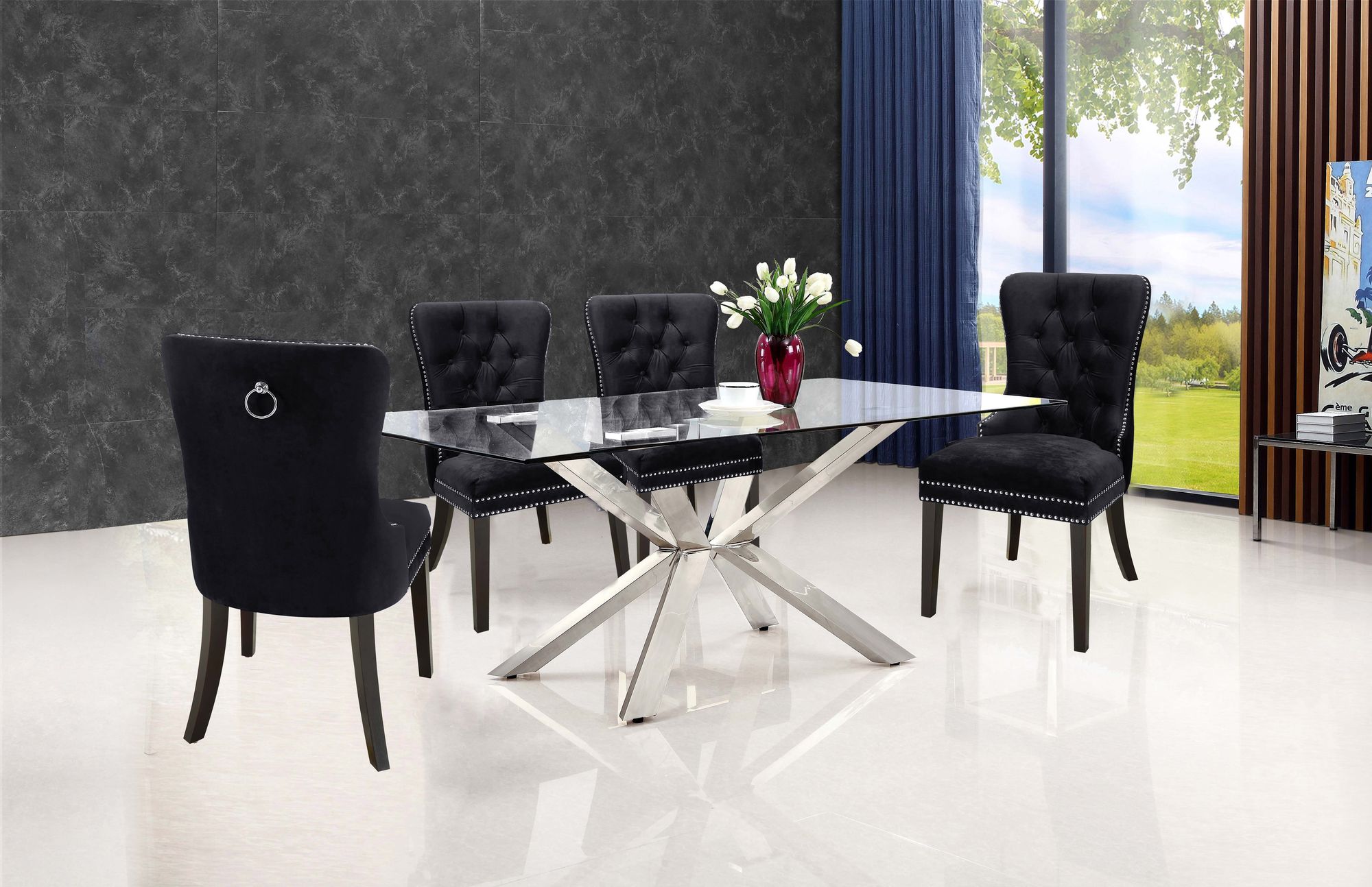 Nikki Velvet Dining Chair